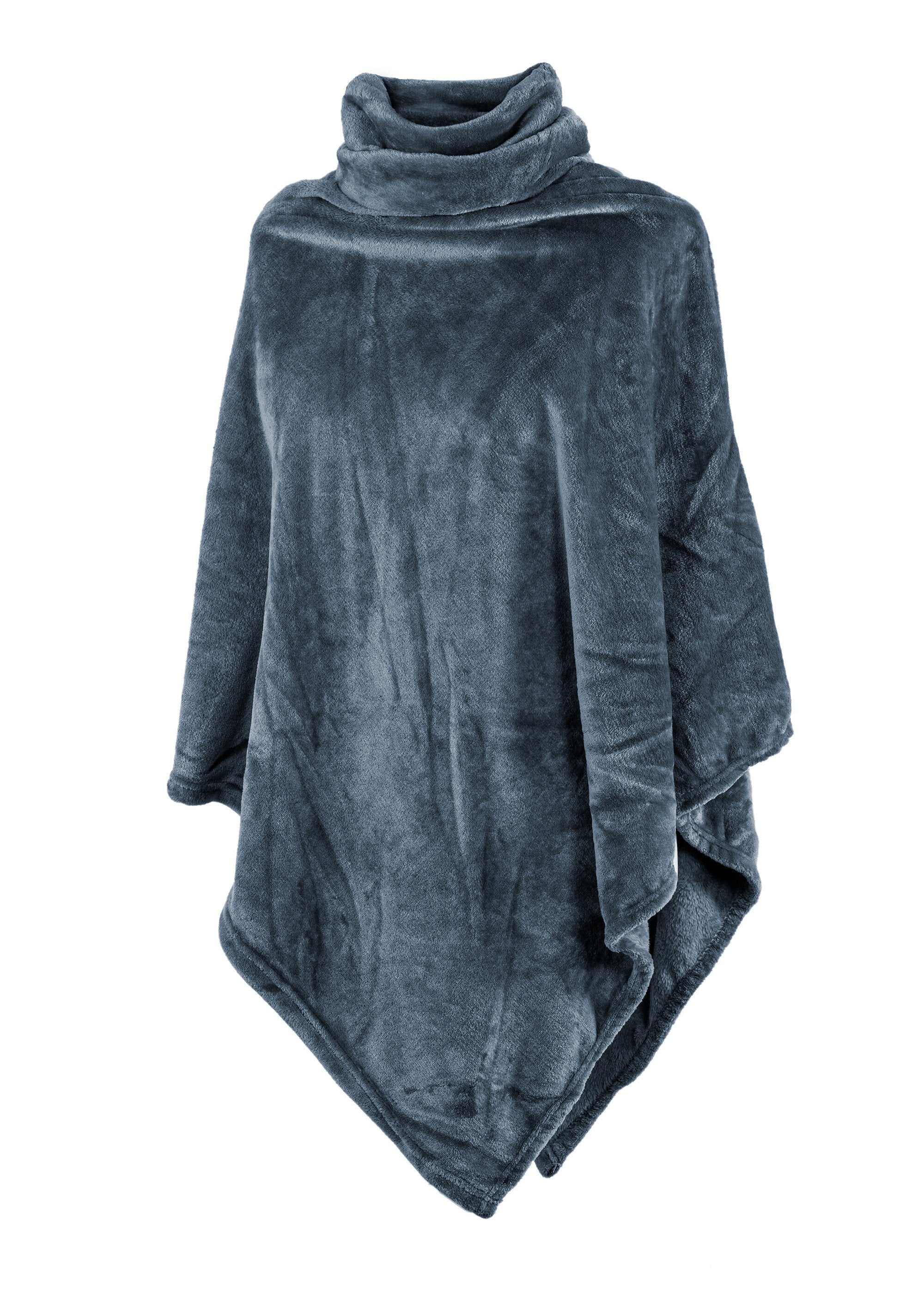 Poncho_maille_polaire_avec_col_montant_Bleu_AP1_slim