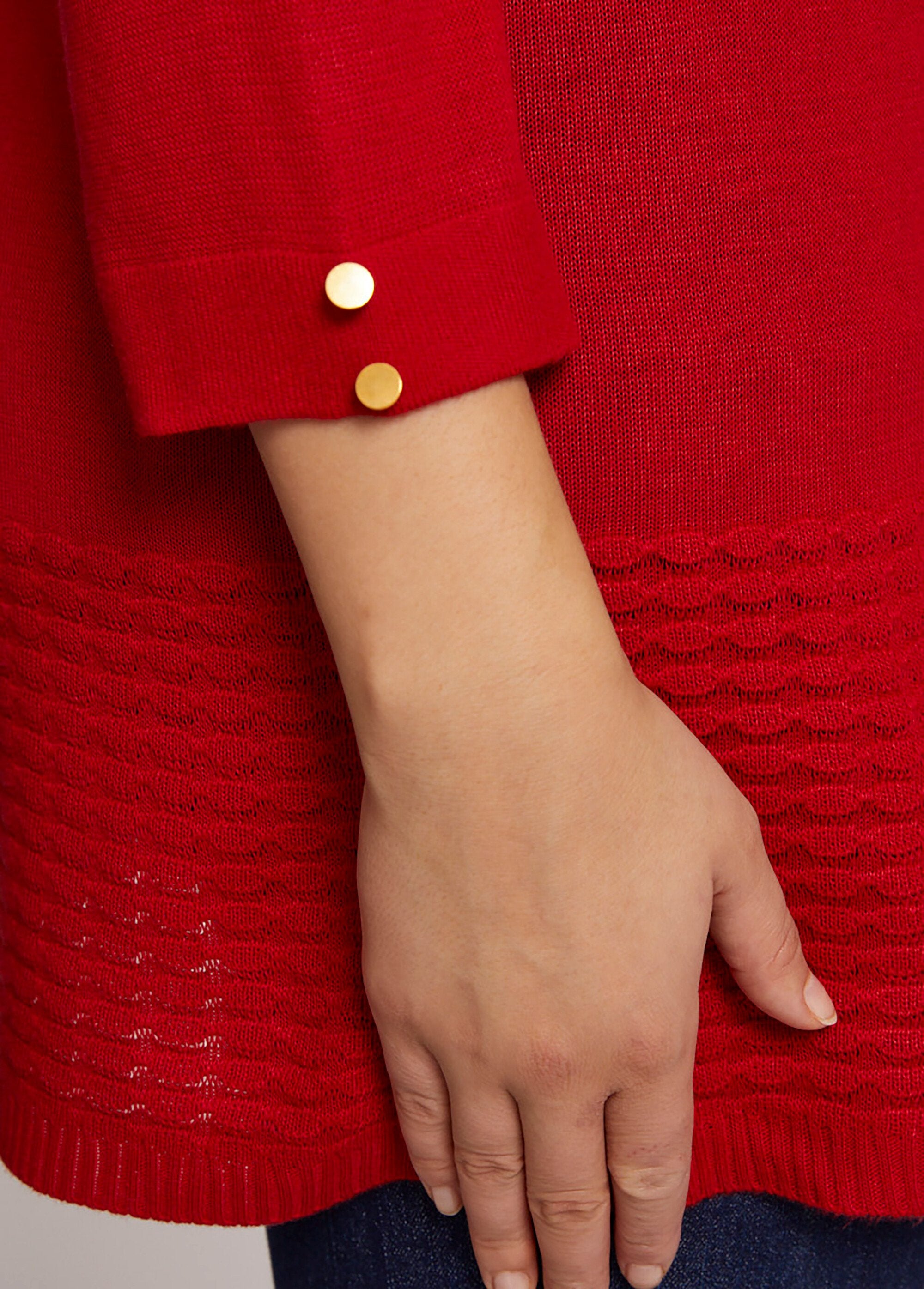 Gebreide_tuniek_met_3/4_mouwen_Carmin_DE1_curvy