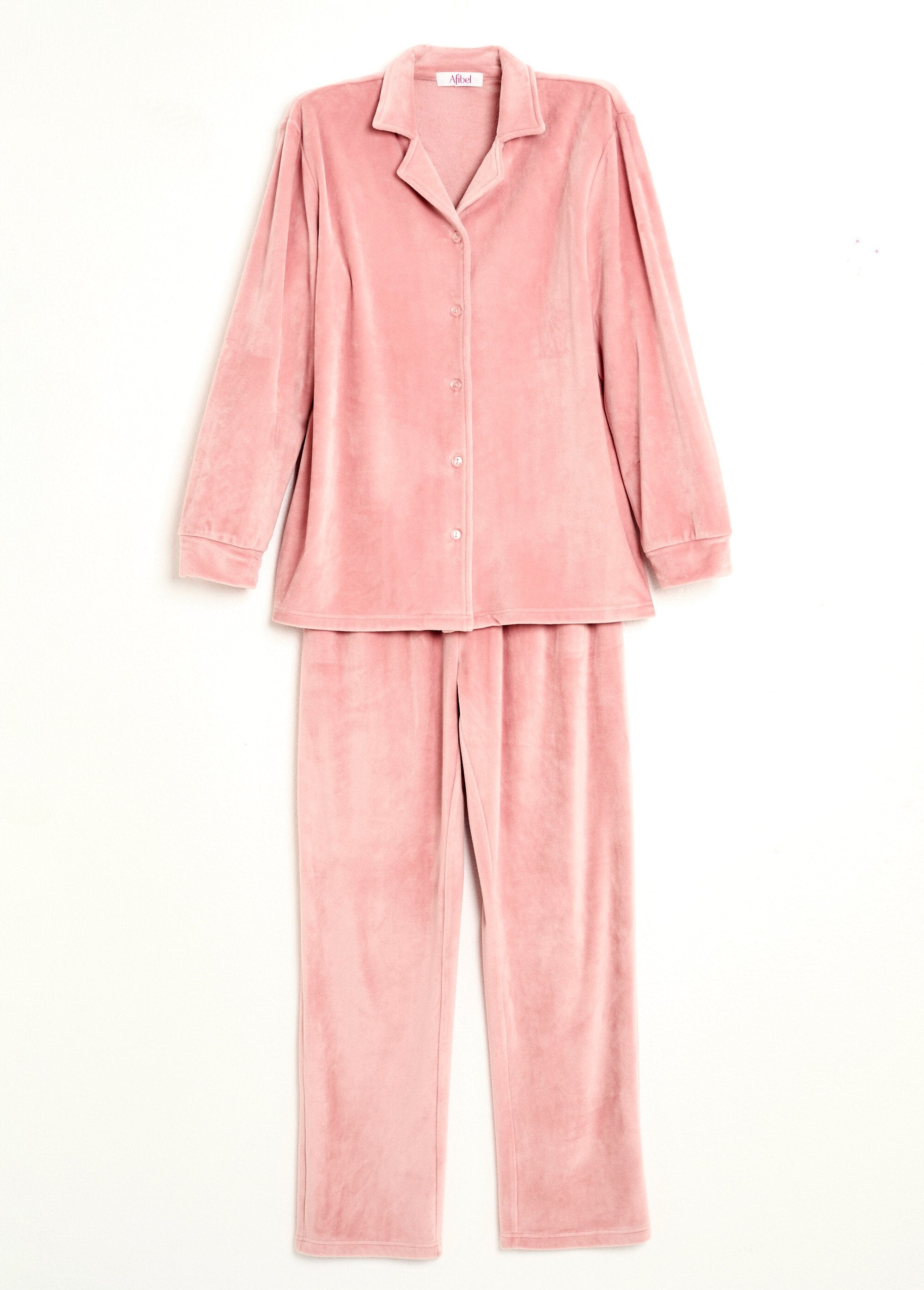 Lange_stretchfluwelen_pyjama_met_knopen_Rose_AP1_slim