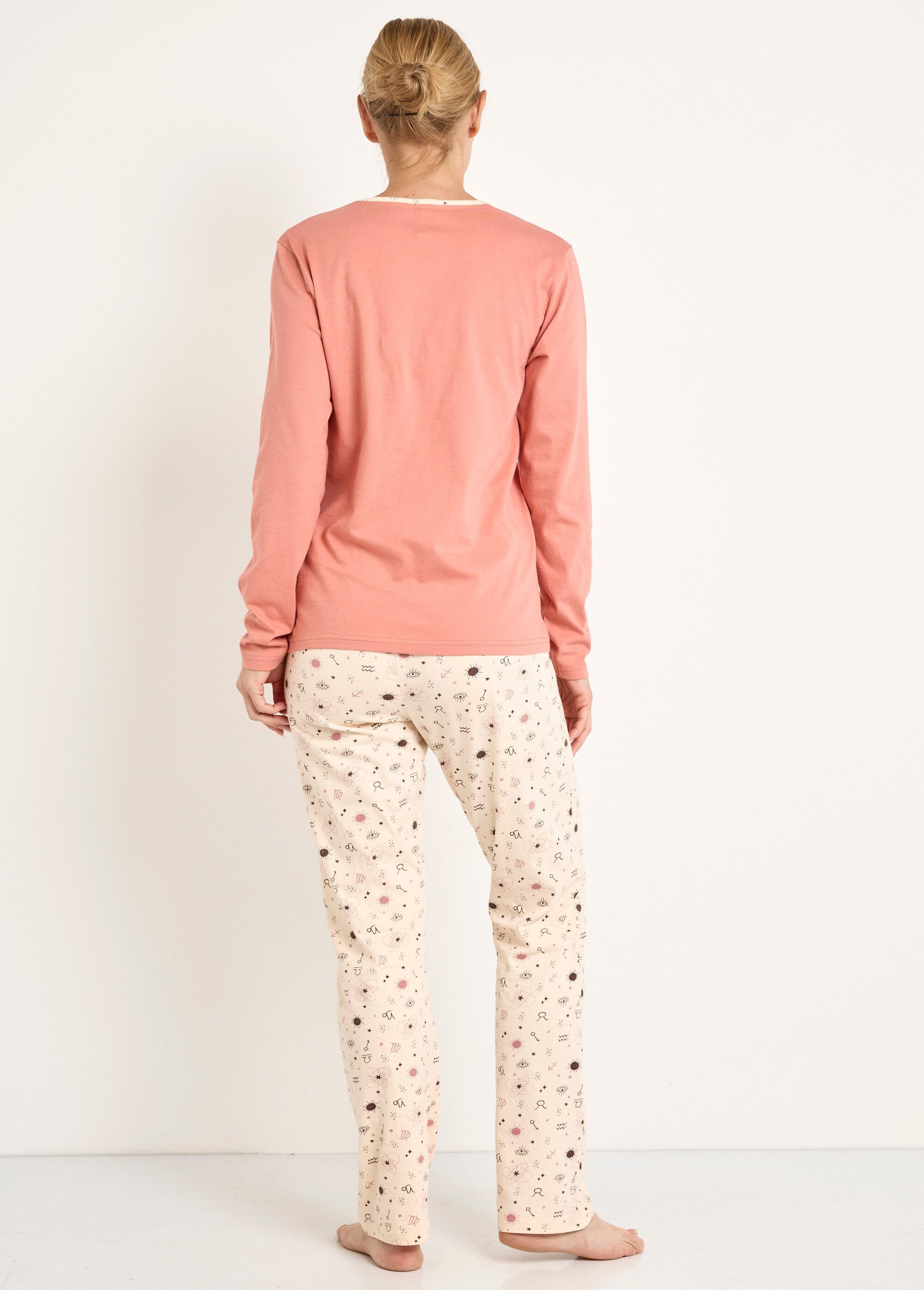 Katoenen_pyjama_met_lange_mouwen_Terracotta_et_ecru_DO1_slim