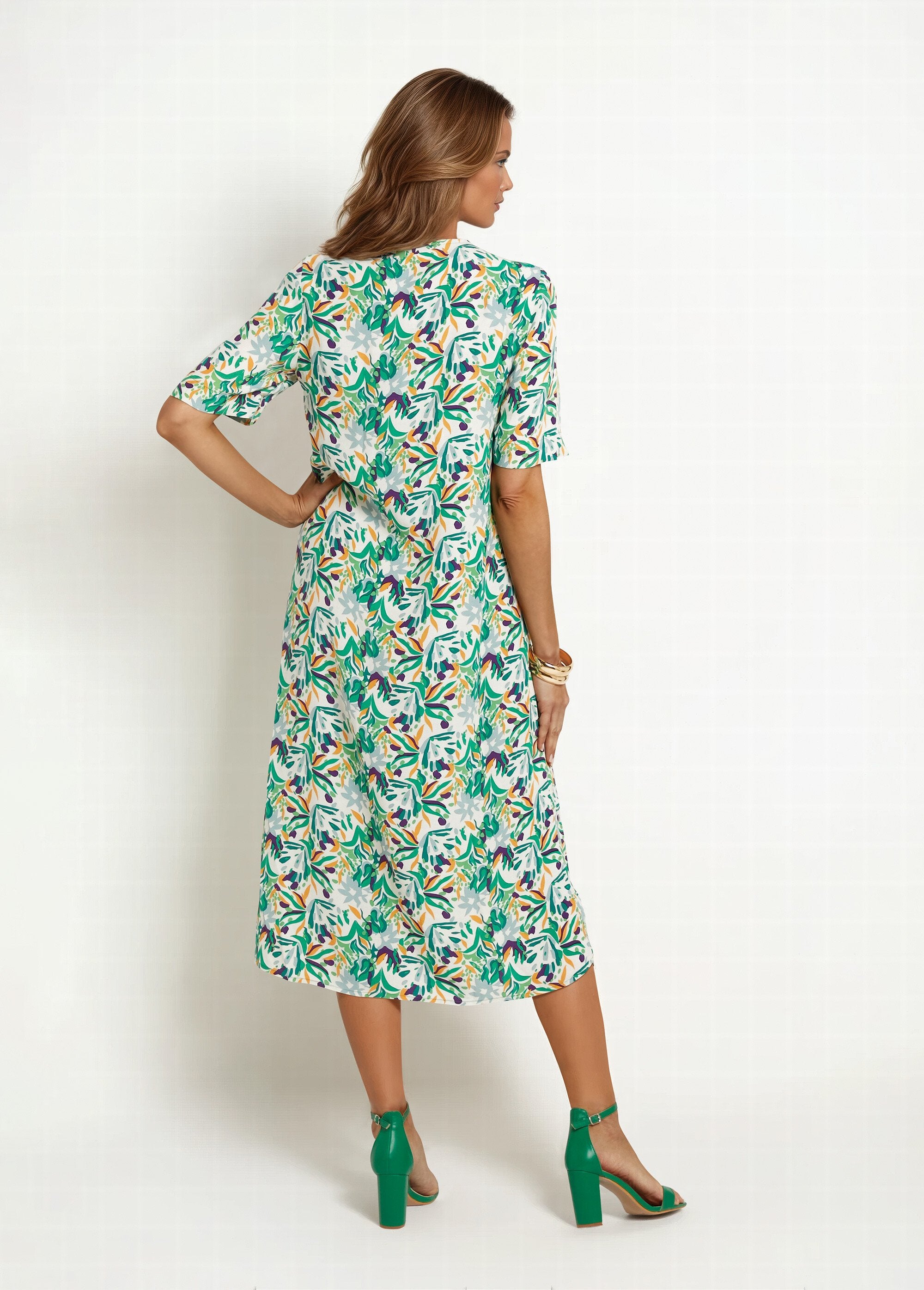 Maxi-jurk_met_korte_mouwen_en_V-halsprint_Vert_imprime_DO1_slim