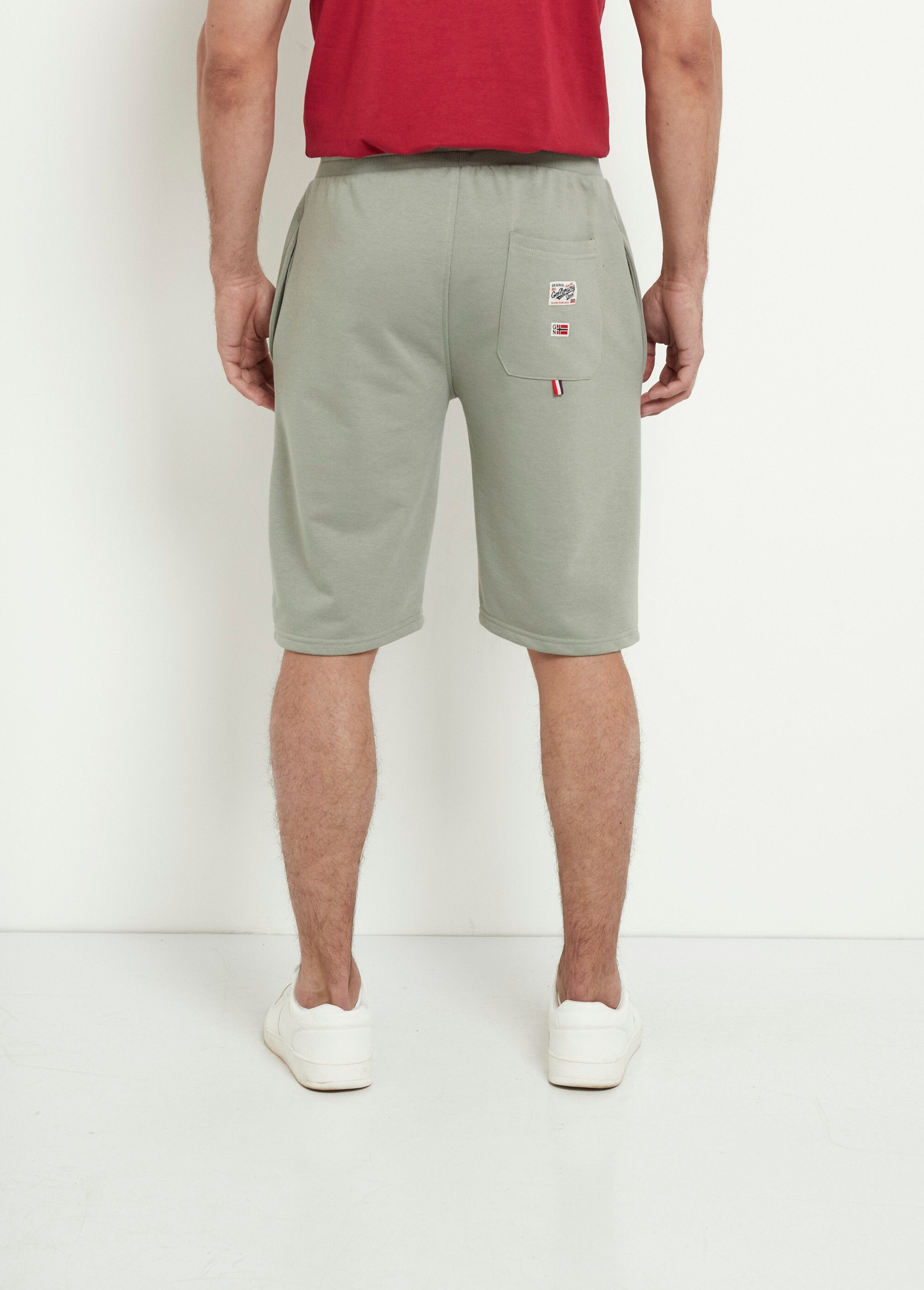 Lange_fleece_short_met_elastische_tailleband_Olive_DO1_slim