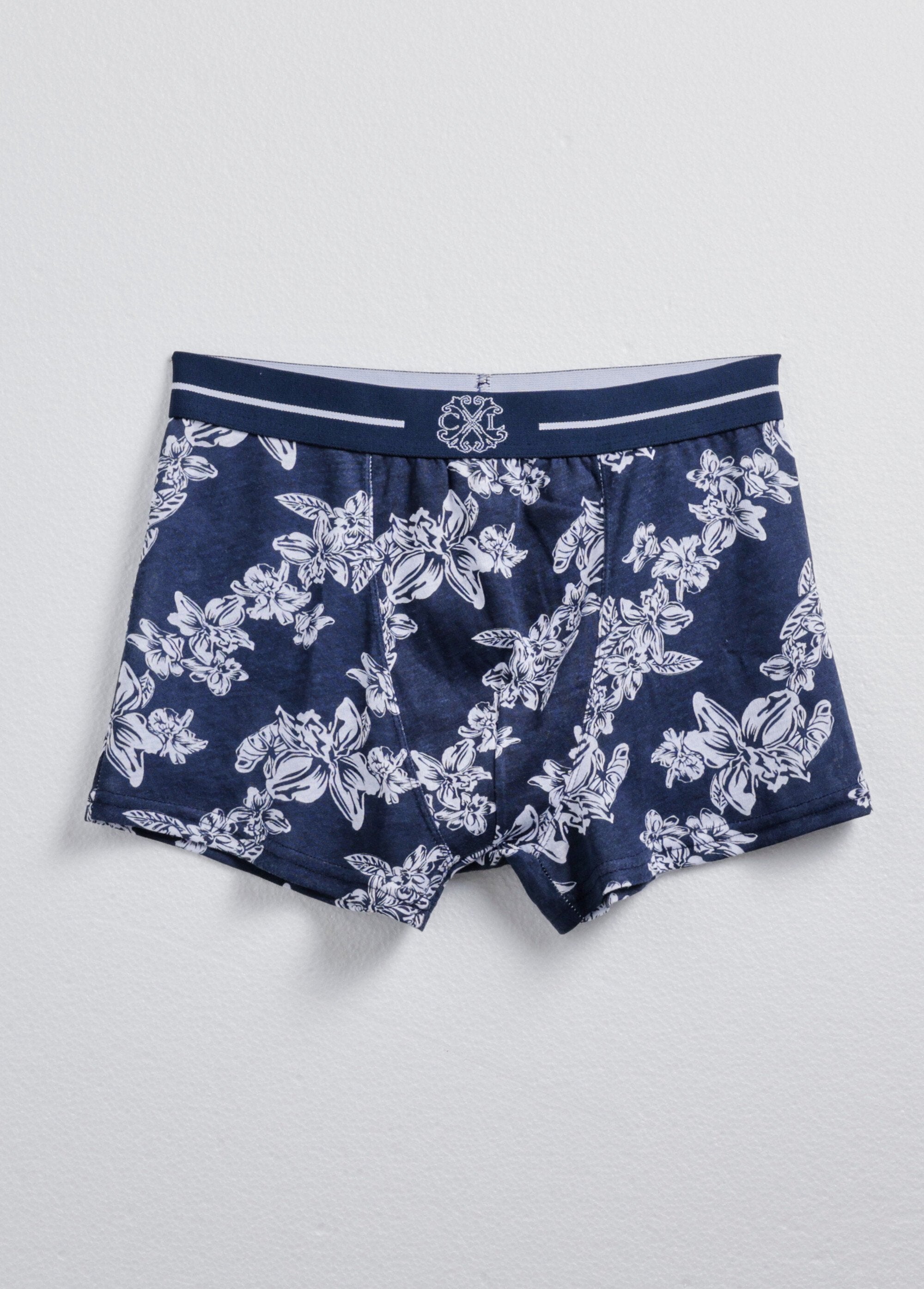 Chique_boxershort_met_effen_en_micropatroon,_helder_Assortis_gris_DE1_slim