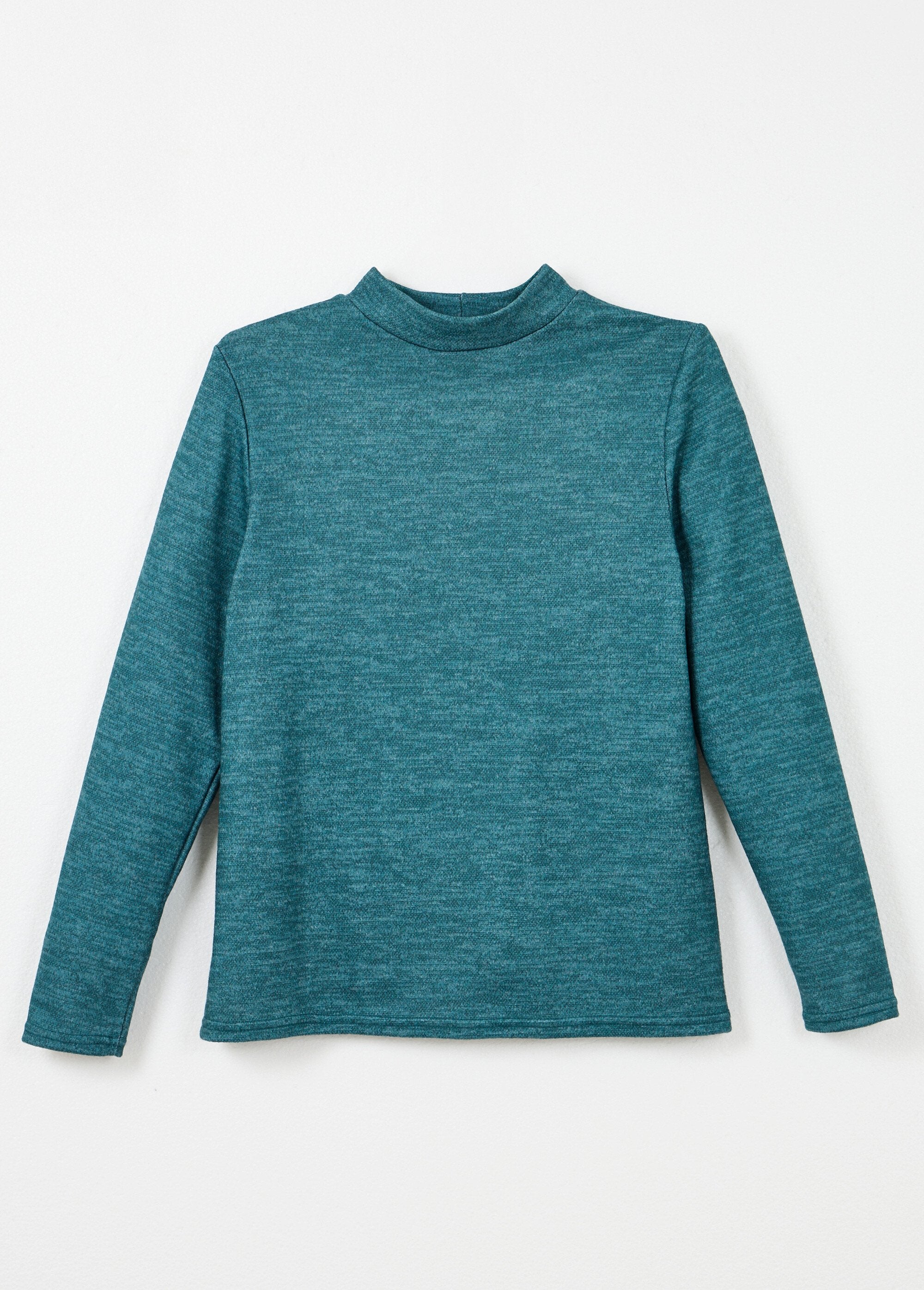 Warme_korte_trui_met_opstaande_kraag_Uni_vert_foret_AP1_slim