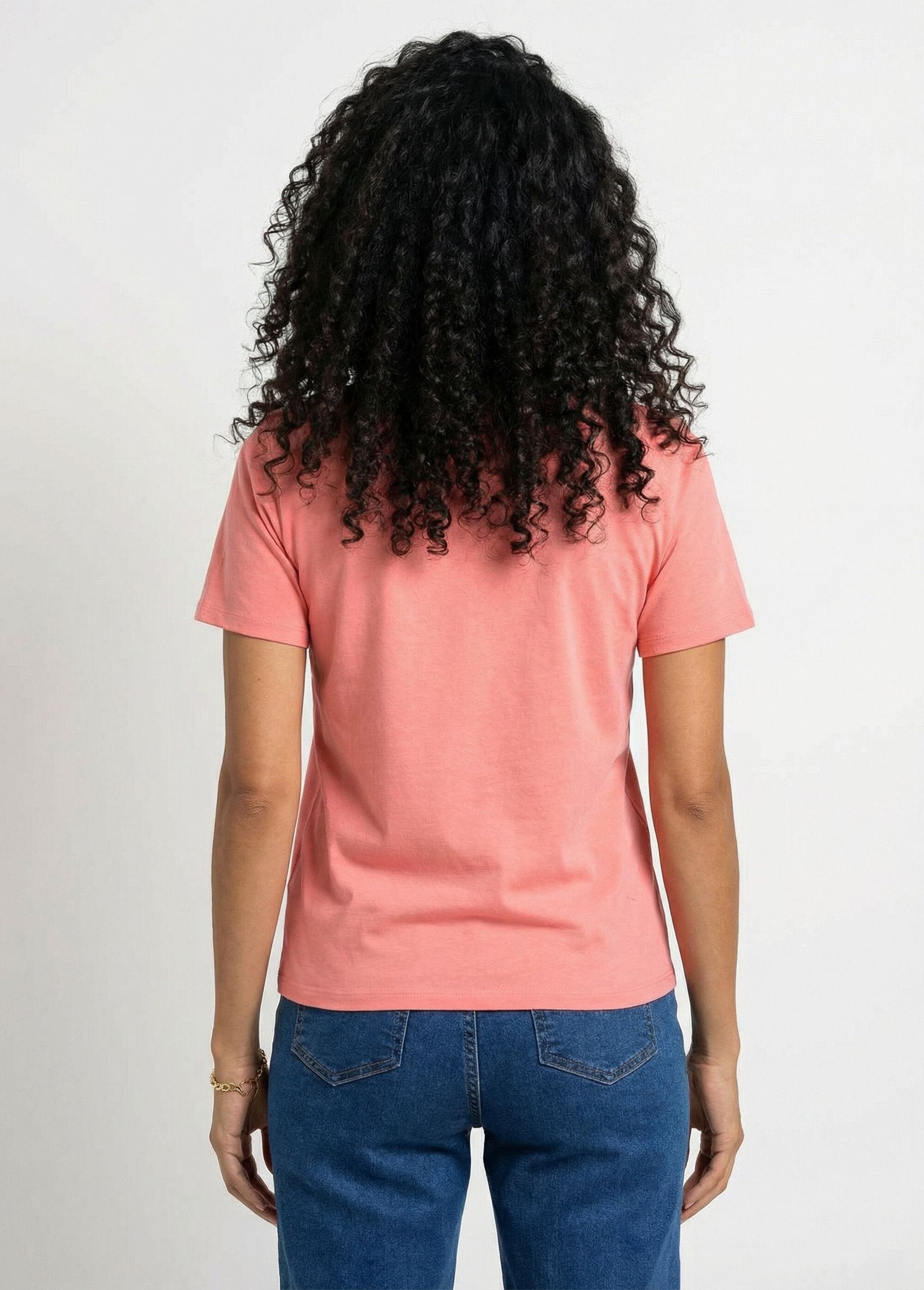 Strass_T-shirt_met_korte_mouwen_Corail_DO1_slim