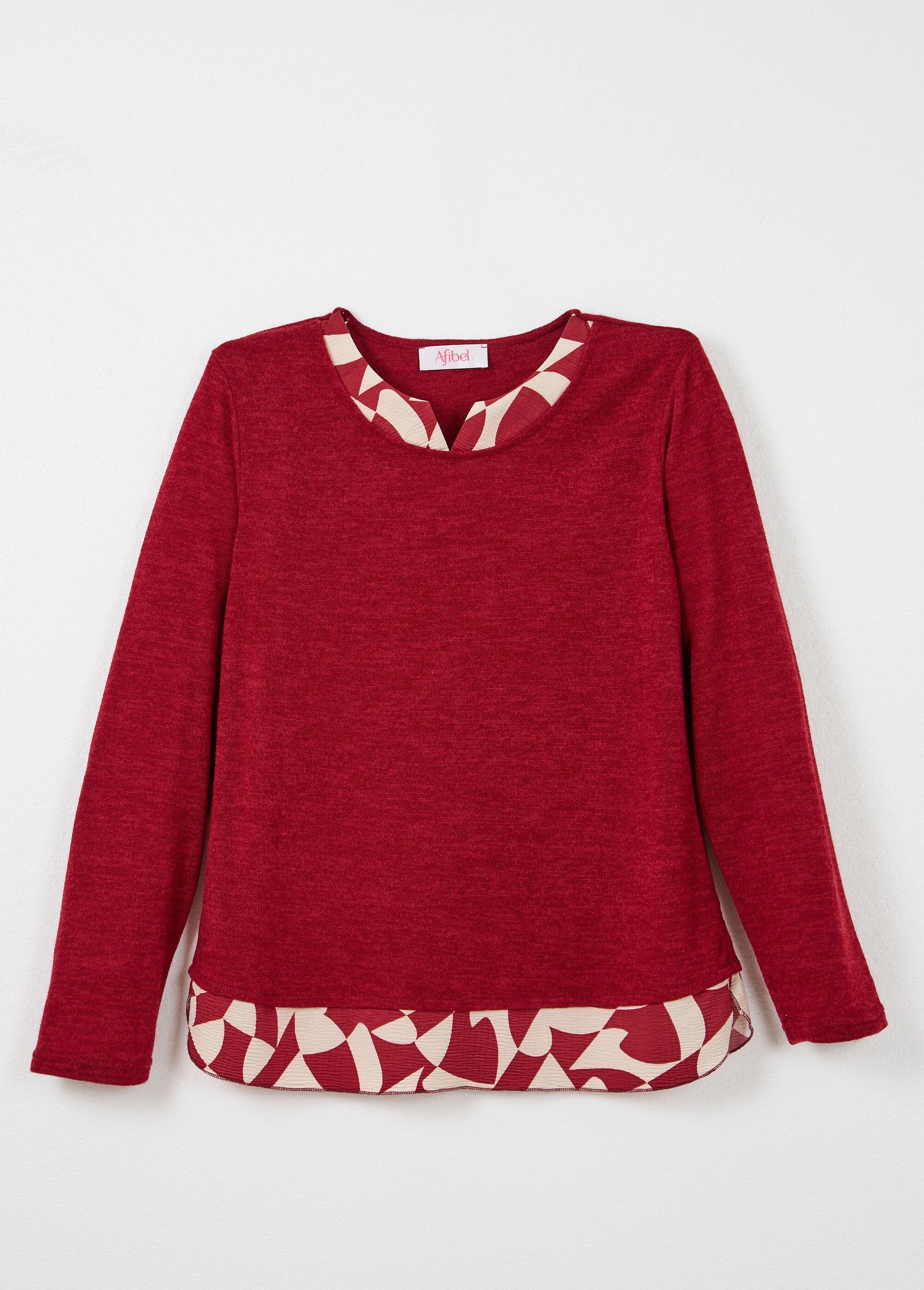 Warm_2-in-1_effect_T-shirt_met_lange_mouwen_Bordeaux_AP1_slim