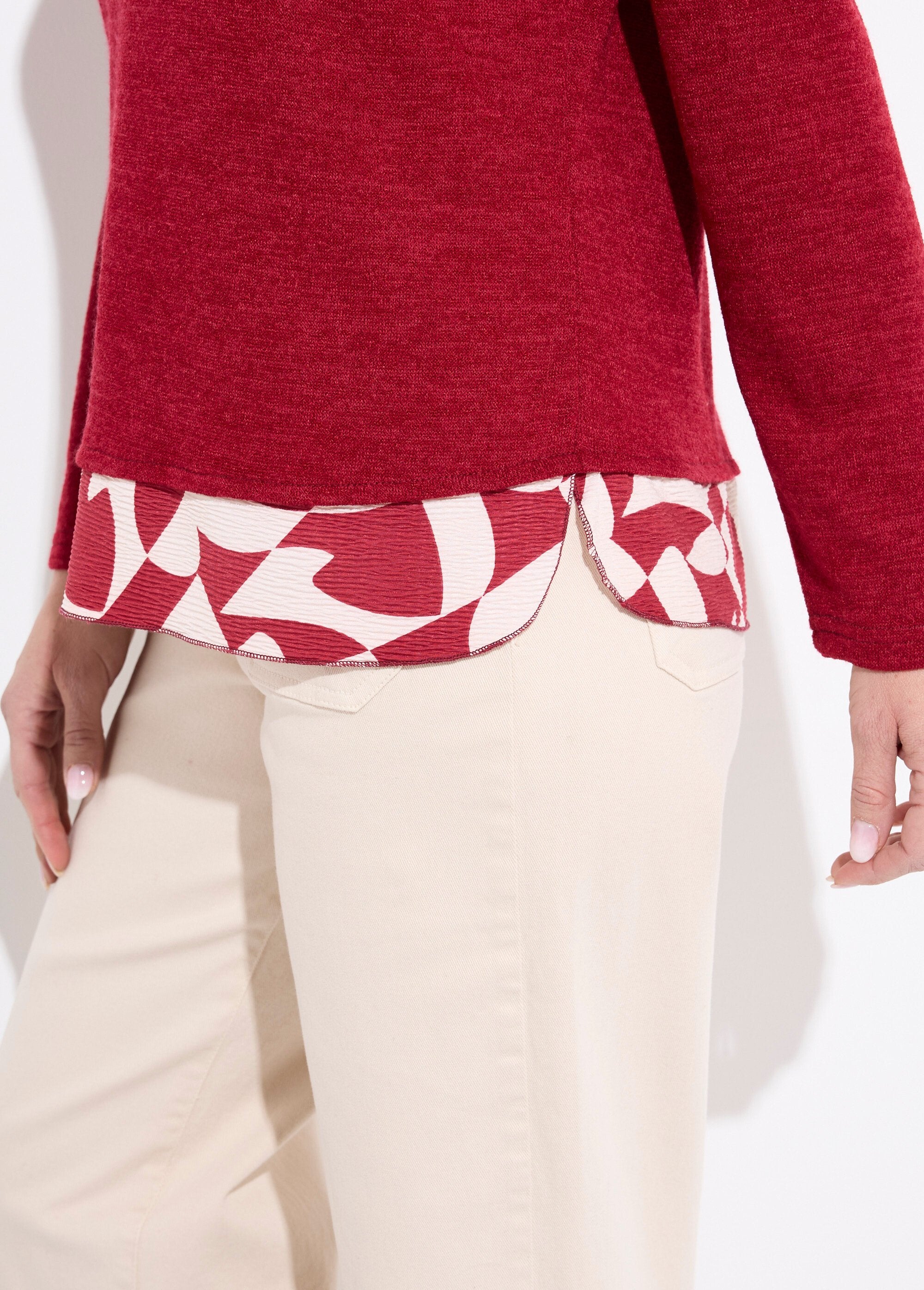 Warm_2-in-1_effect_T-shirt_met_lange_mouwen_Bordeaux_DE1_slim