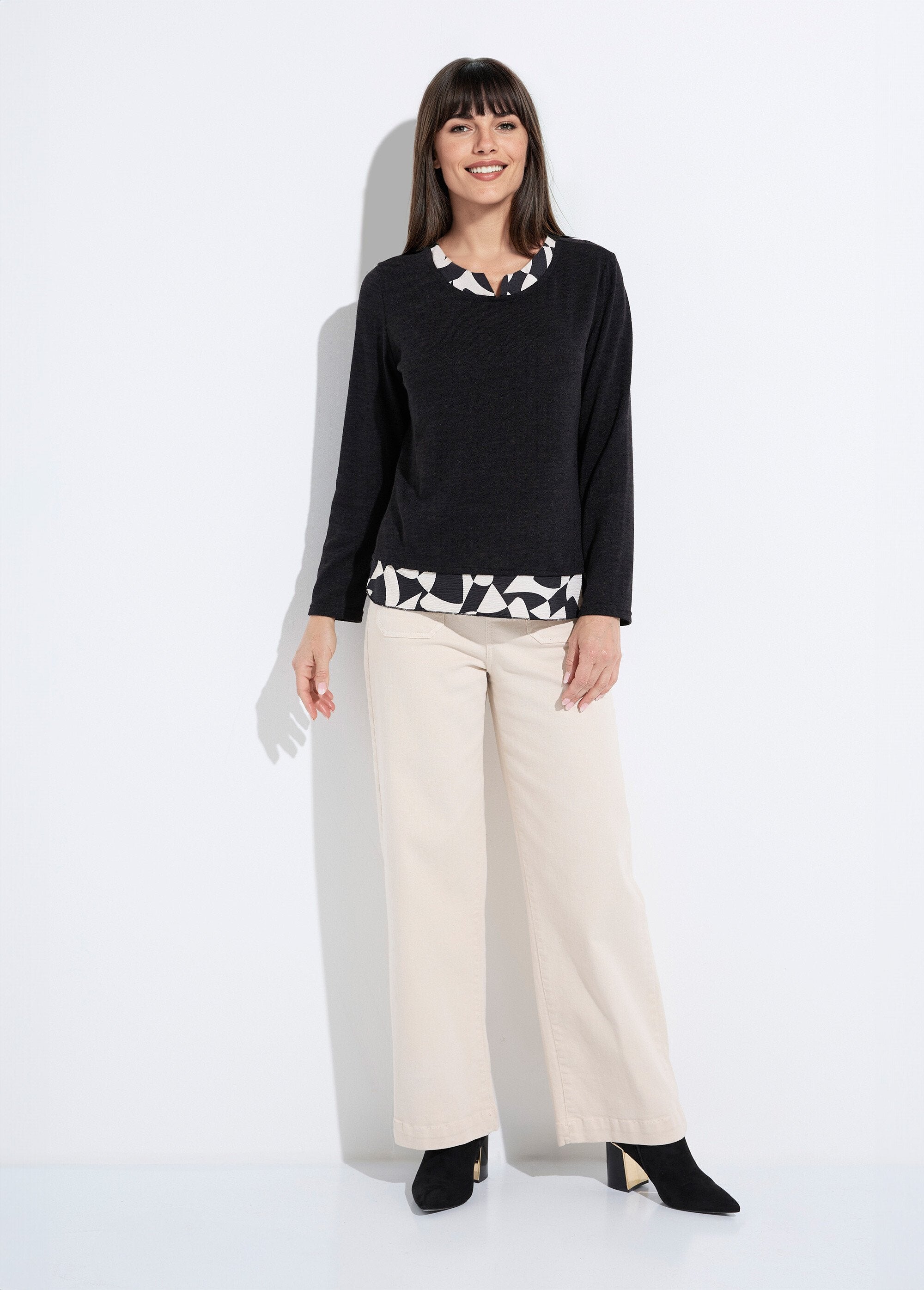 Warm_2-in-1_effect_T-shirt_met_lange_mouwen_Noir_SF1_slim