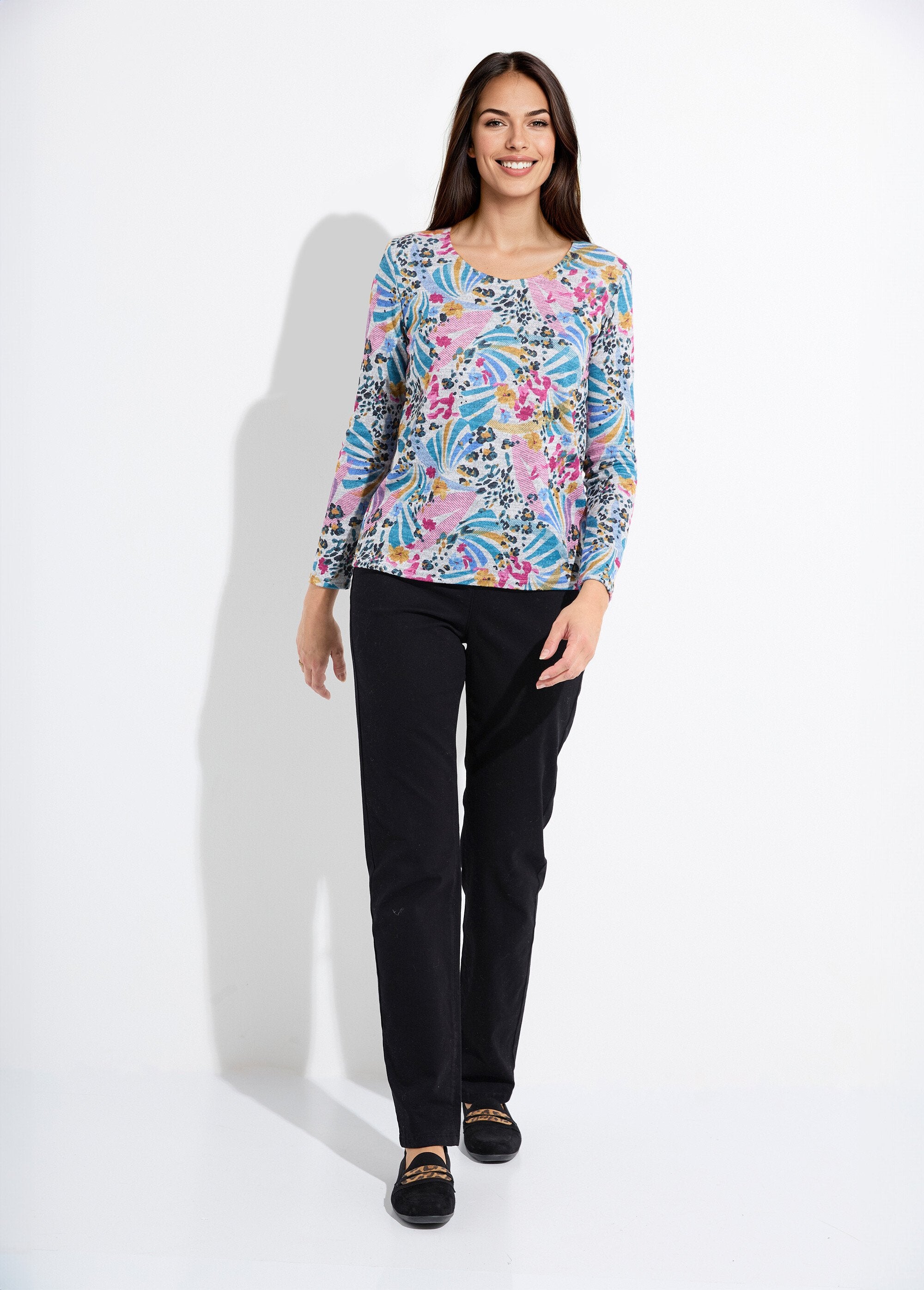 Warm_T-shirt_met_opdruk,_ronde_hals,_lange_mouwen_Gris_et_rose_SF1_slim