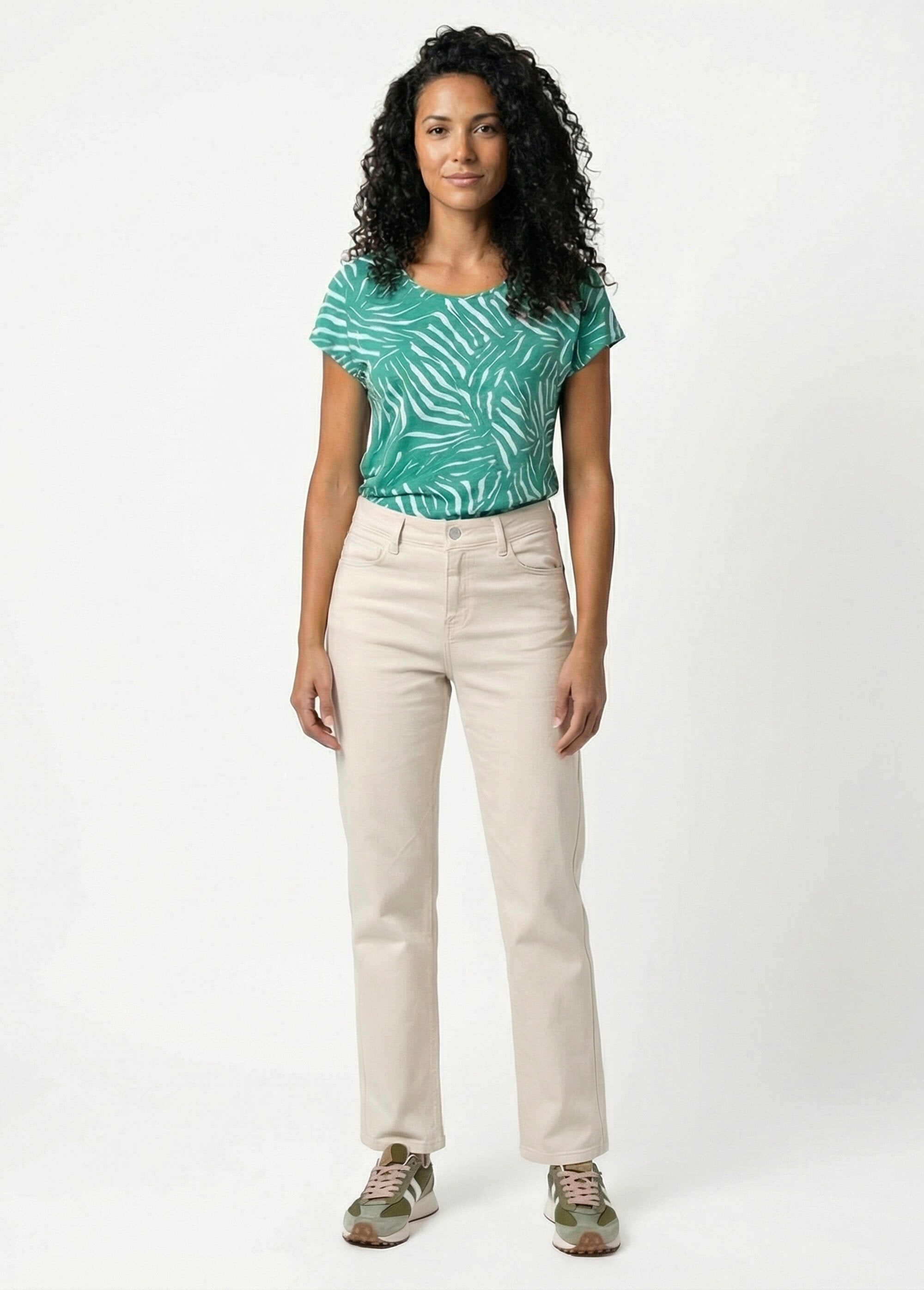 Bedrukt_T-shirt_met_korte_mouwen_en_ronde_hals_Vert_SF1_slim