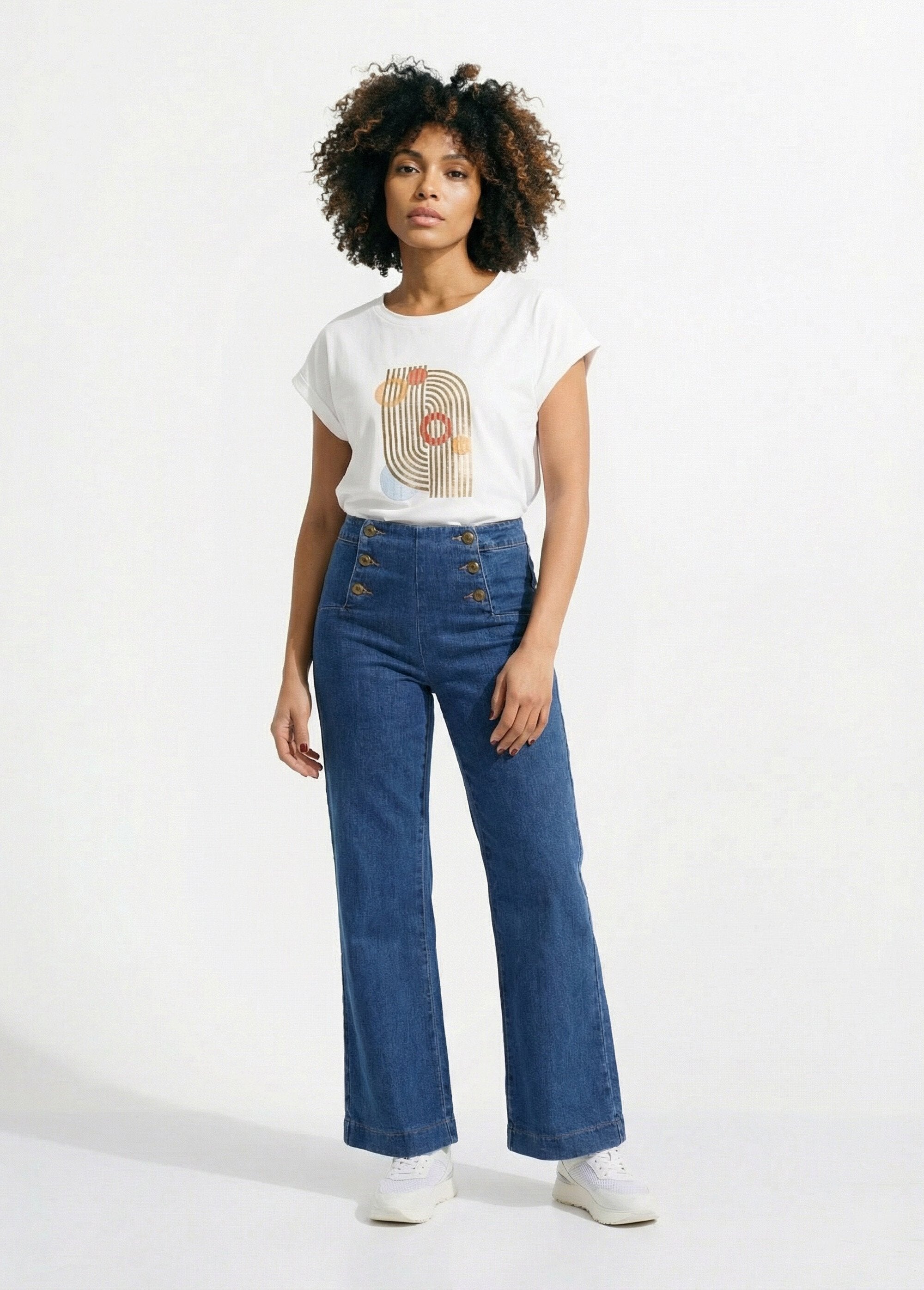 Katoenen_T-shirt_met_Art_Deco_zeefdruk_Blanc_SF1_slim