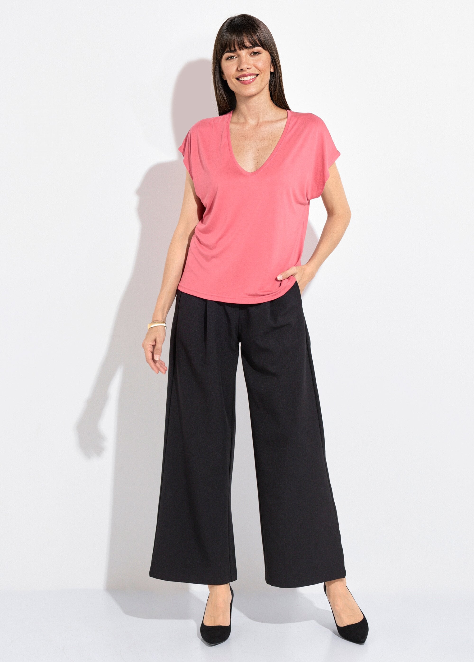 Los_T-shirt_met_korte_mouwen_Rose_blush_SF1_slim