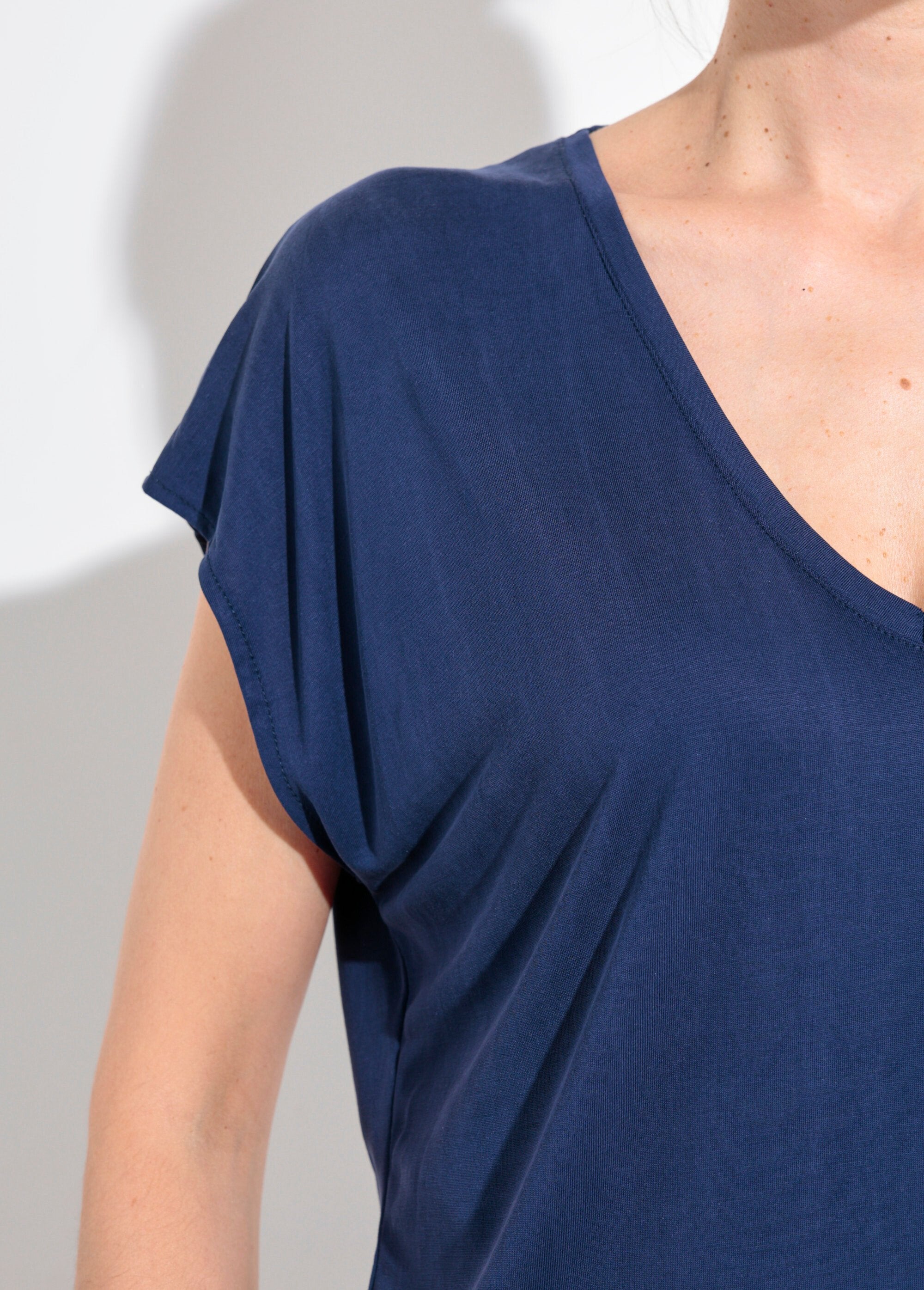 Los_T-shirt_met_korte_mouwen_Marine_DE2_slim