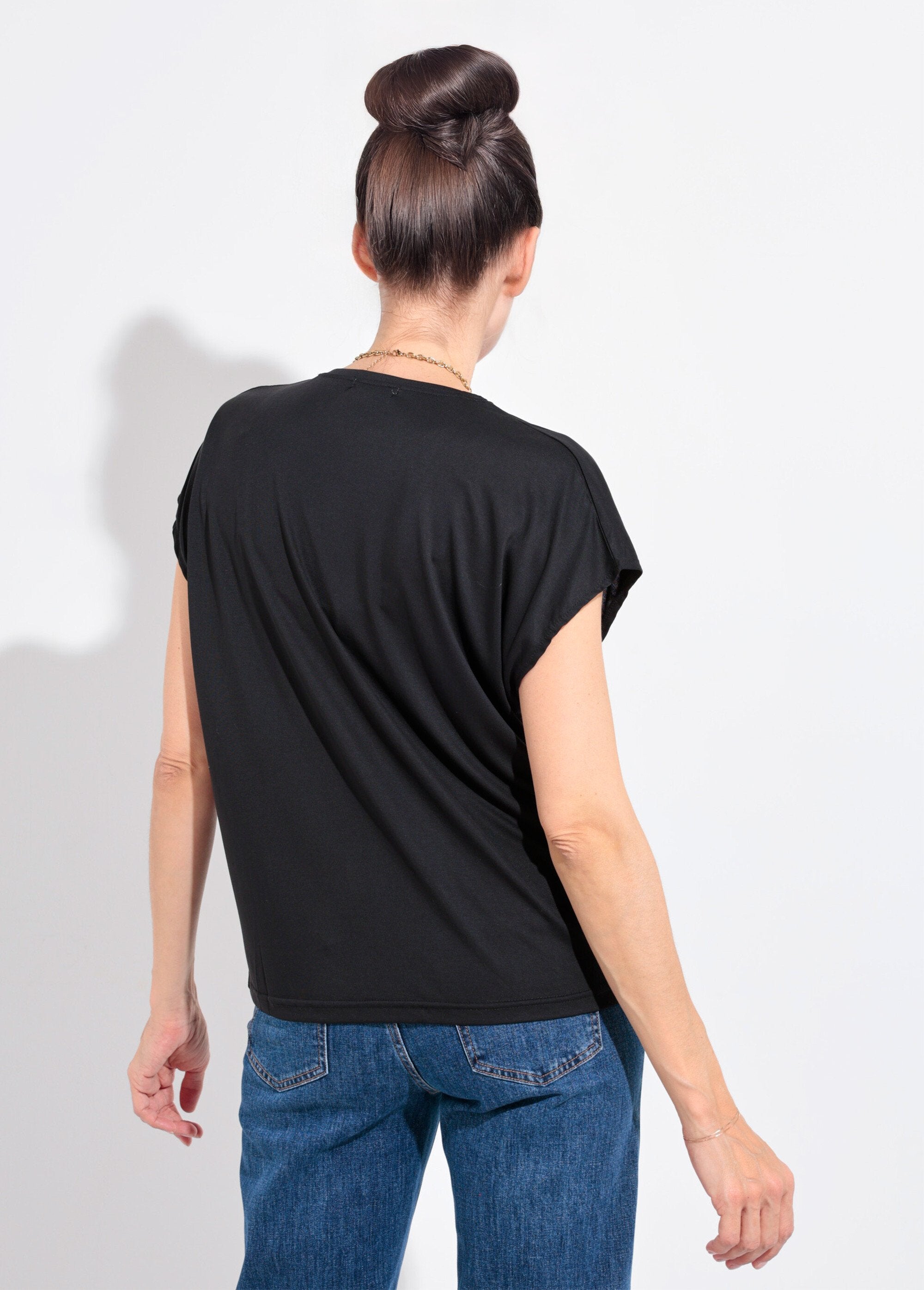 Los_T-shirt_met_korte_mouwen_Noir_DO1_slim