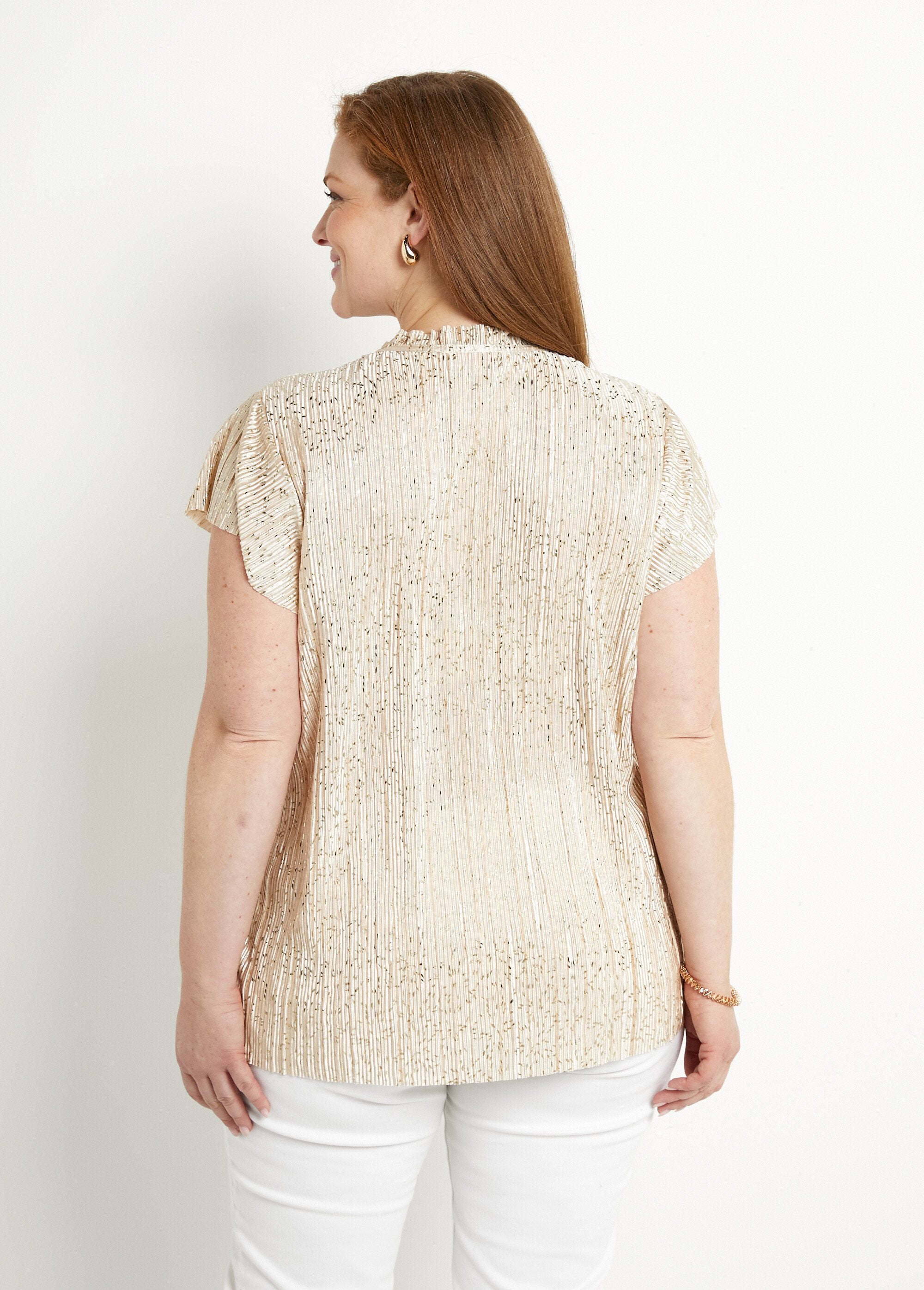 Lang_T-shirt_met_gouden_opdruk,_korte_mouwen_Beige_DO1_curvy