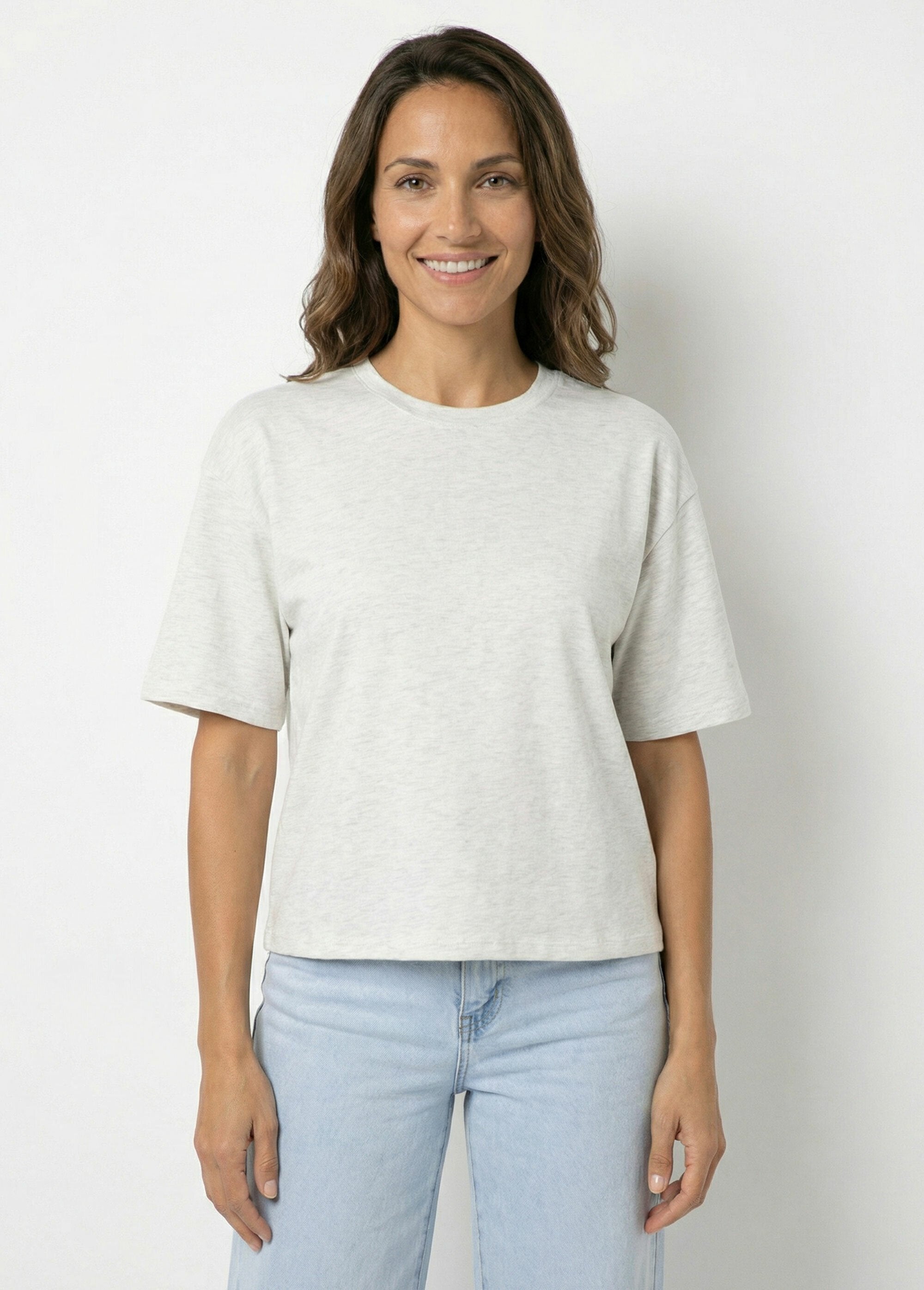Losvallend_T-shirt_met_korte_mouwen_en_stretch_Gris_chine_FA1_slim