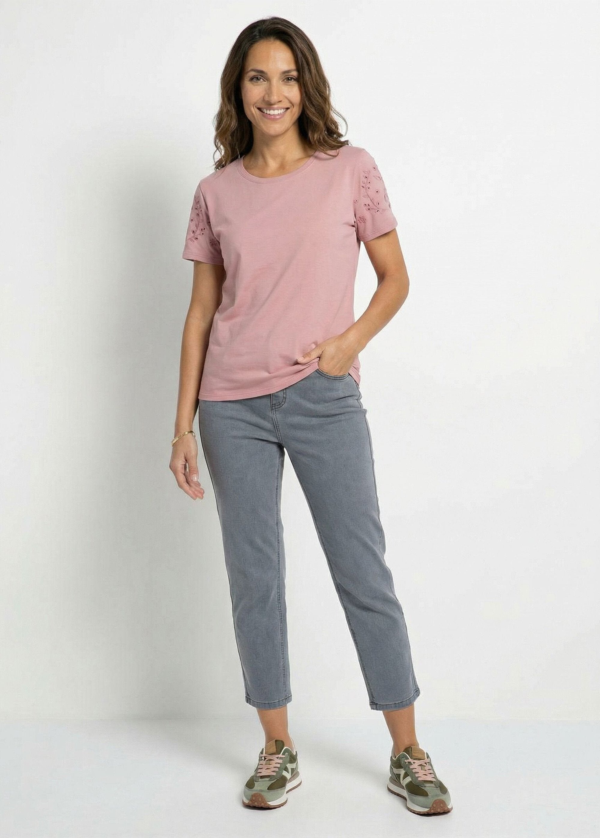 T-shirt_manches_courtes_brodées_coton_stretch_Rose_SF1_slim