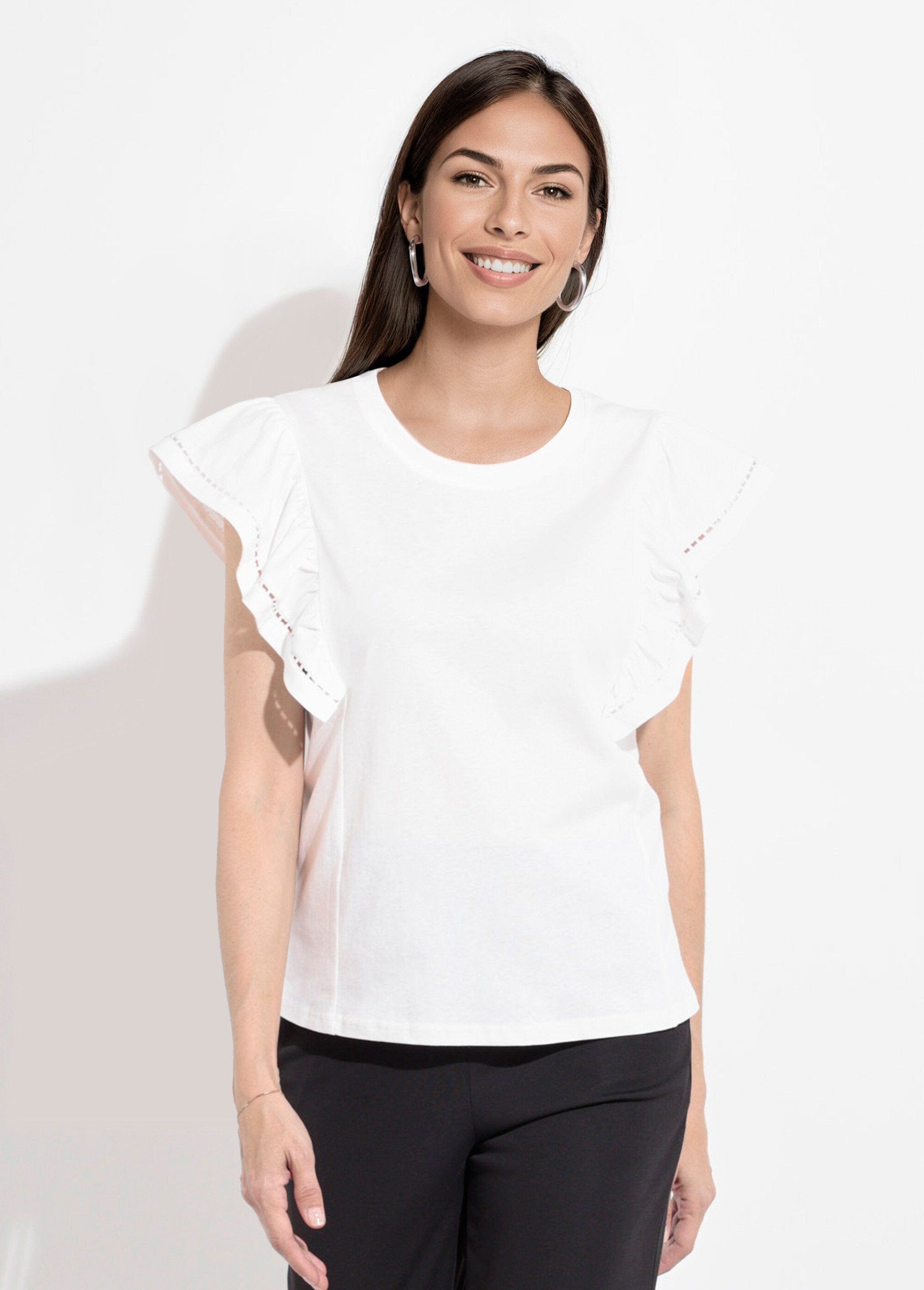 Opengewerkt_T-shirt_met_korte_mouwen_en_ruches_Blanc_FA1_slim