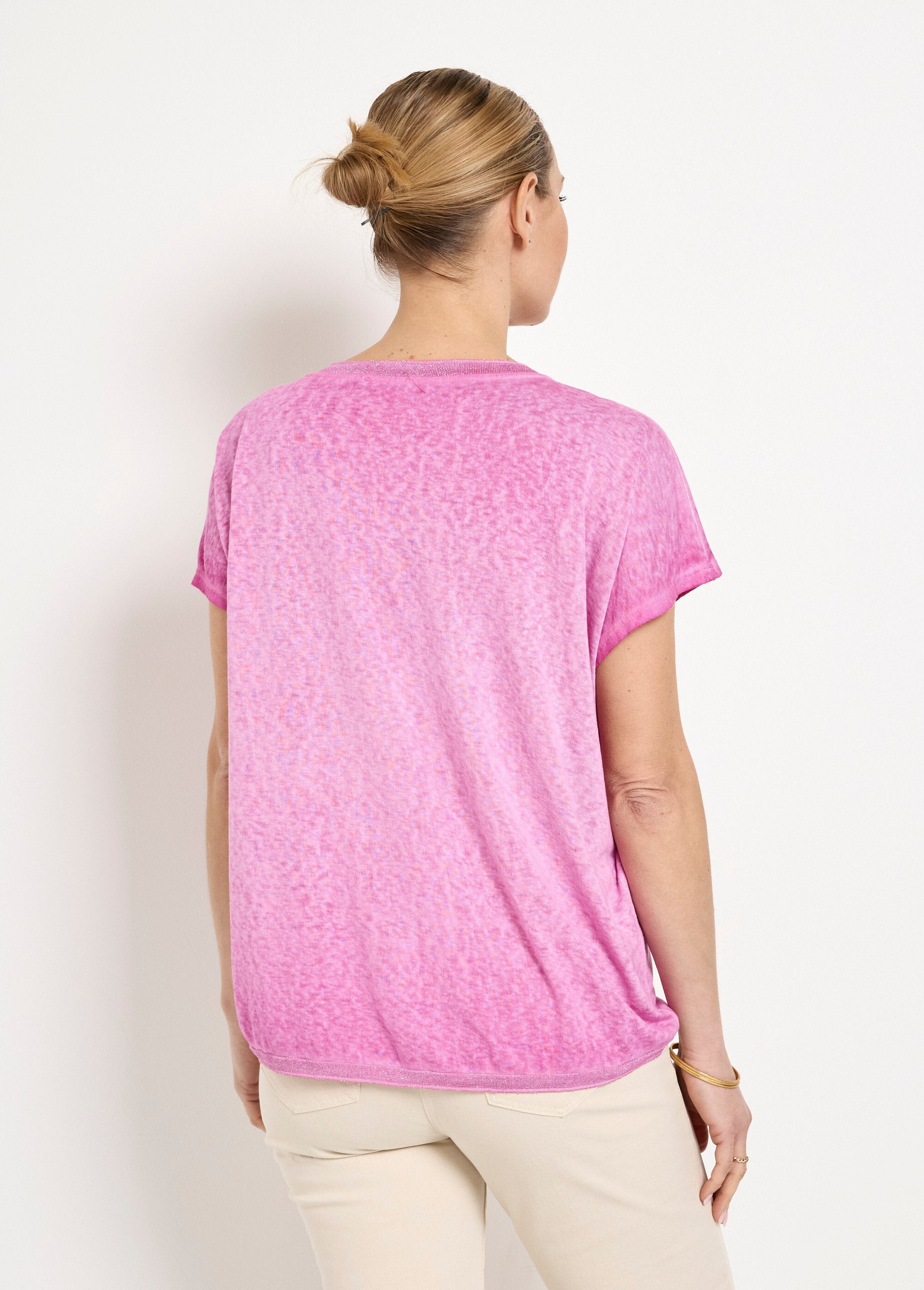 Gevlamd_kimono_mouw_T-shirt_Fuchsia_DO1_slim