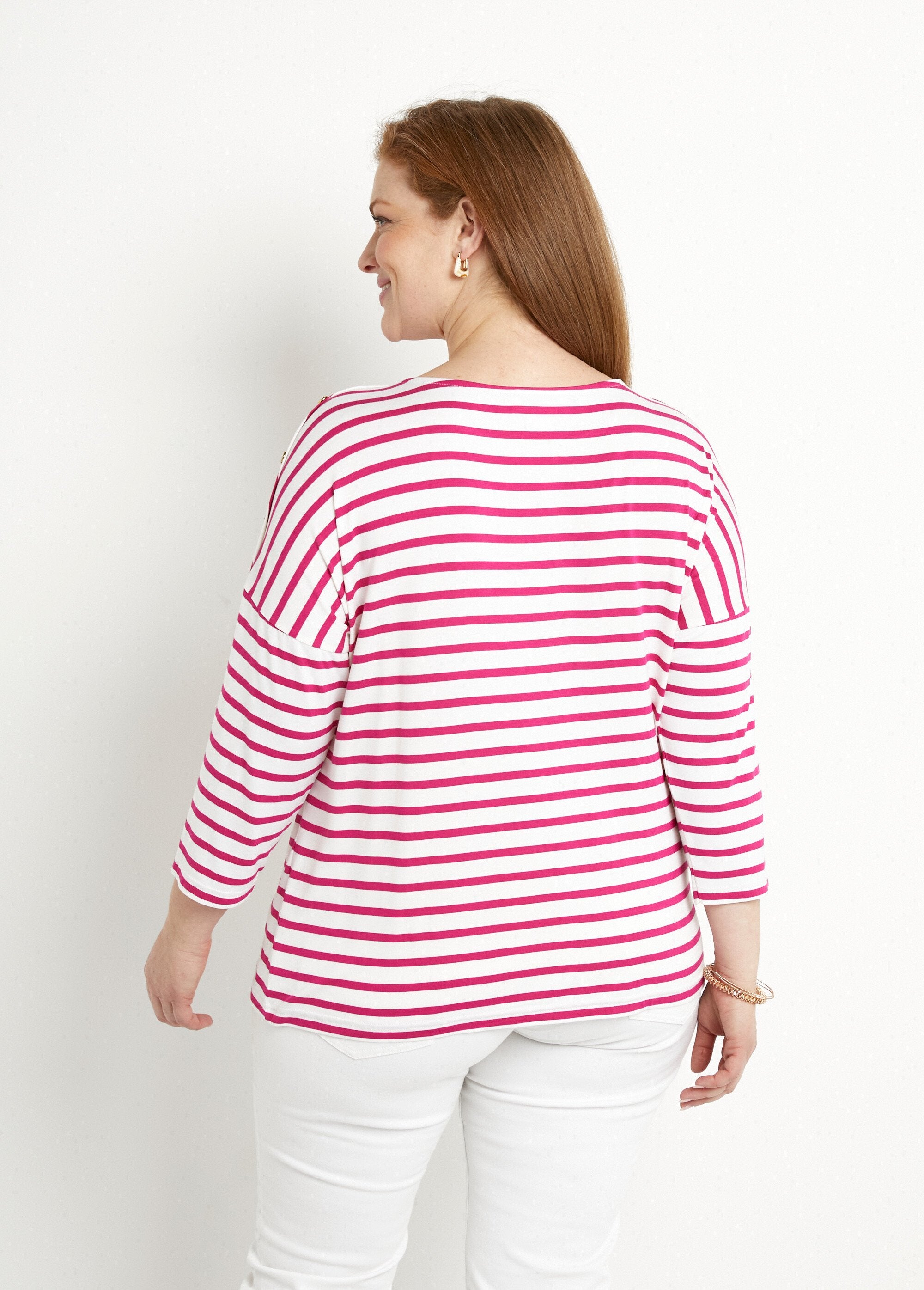 Gestreept_matrozen_T-shirt_met_korte_mouwen_Blanc_et_fuchsia_DO1_curvy