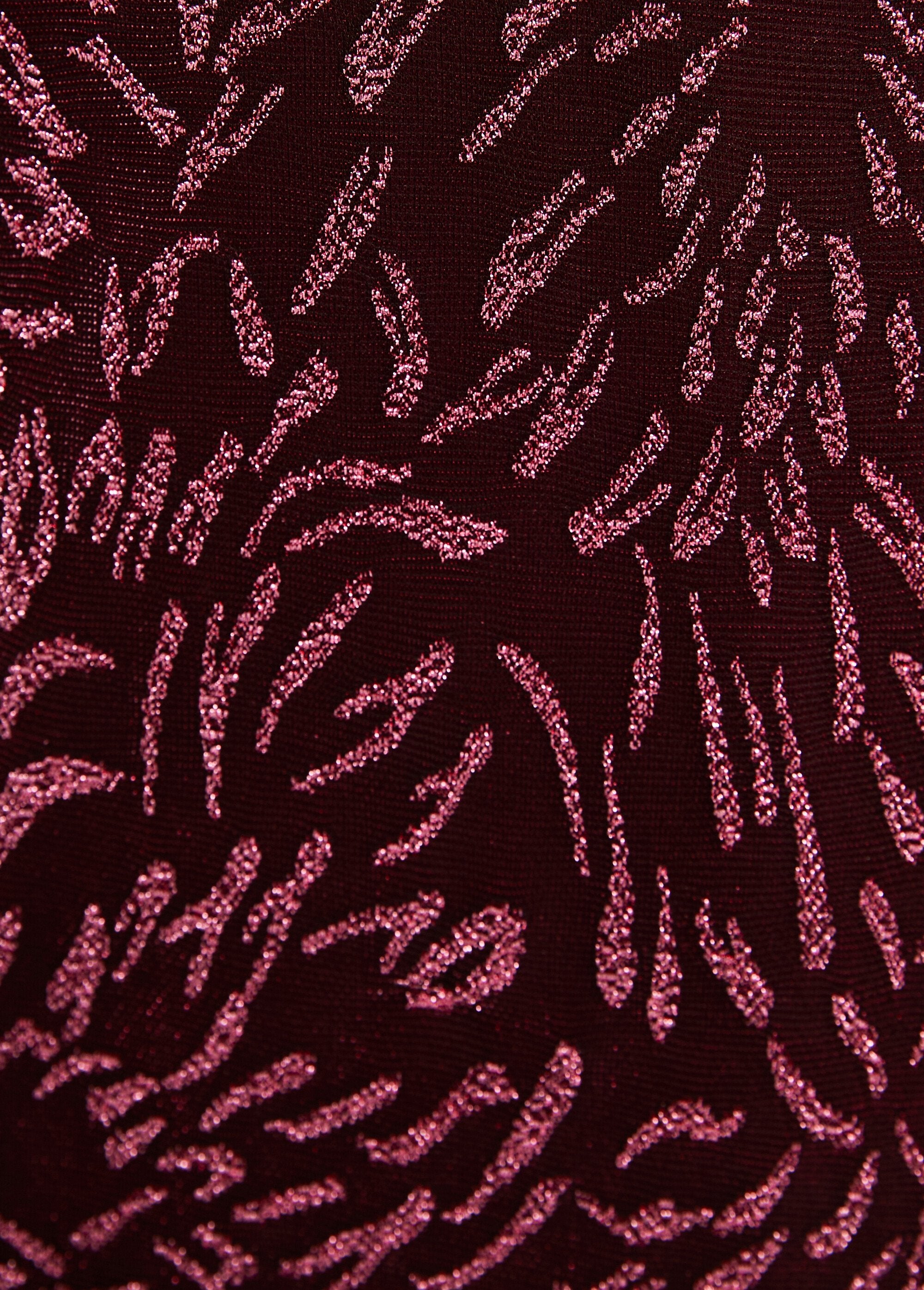 Lang_T-shirt_van_bedrukt_mesh_met_ronde_hals_Rose_DE3_slim