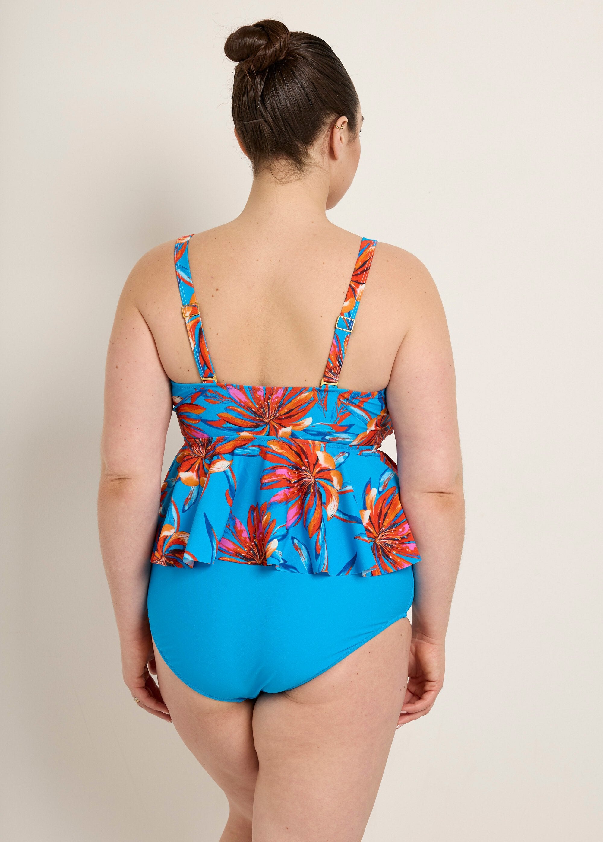 Gedrapeerde_2-delige_tankini,_exotisch_Bleu_imprime_DO1_curvy