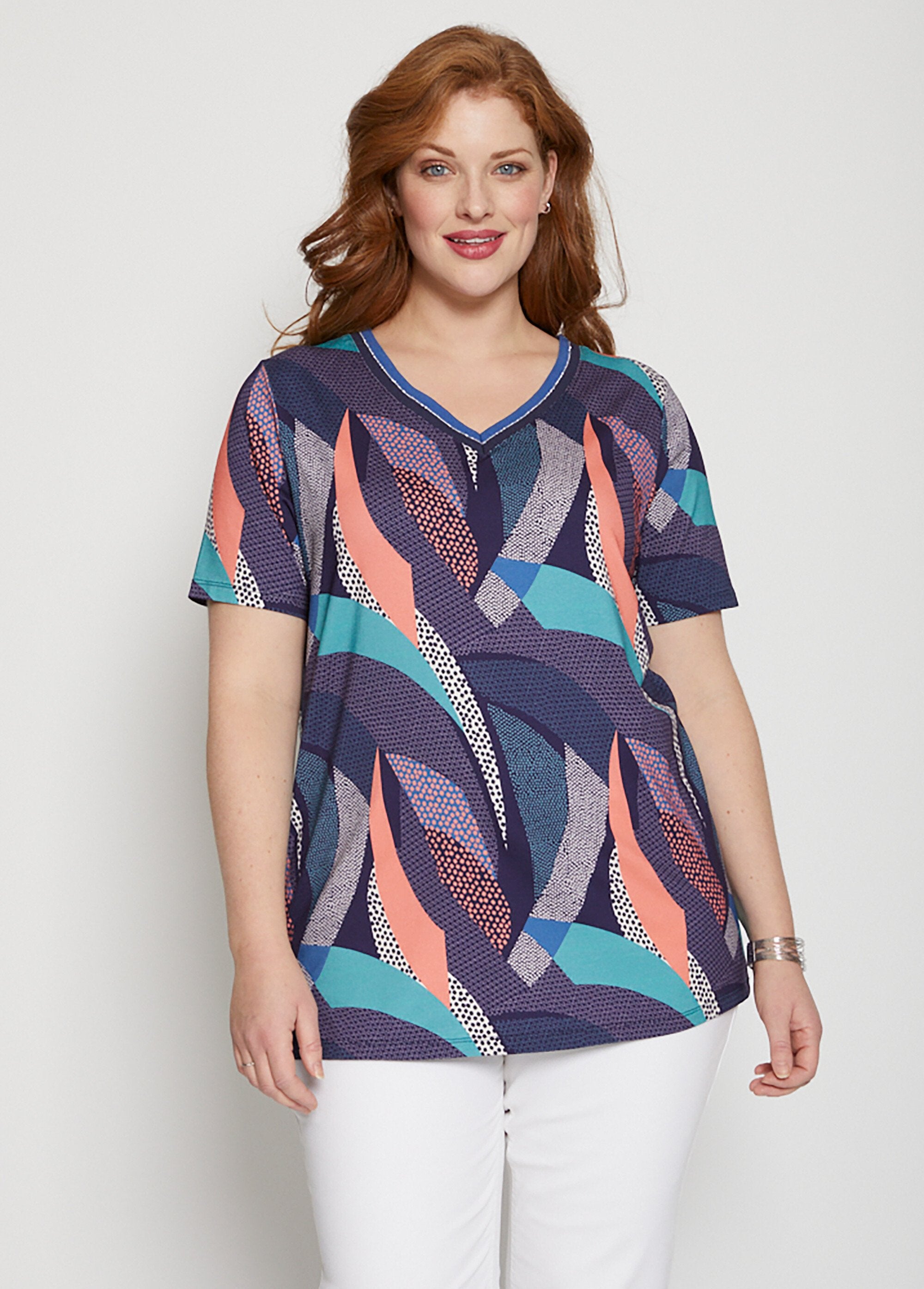 T-shirt_van_jersey_met_V-hals_en_iriserende_boorden_Bleu_et_emeraude_FA1_curvy