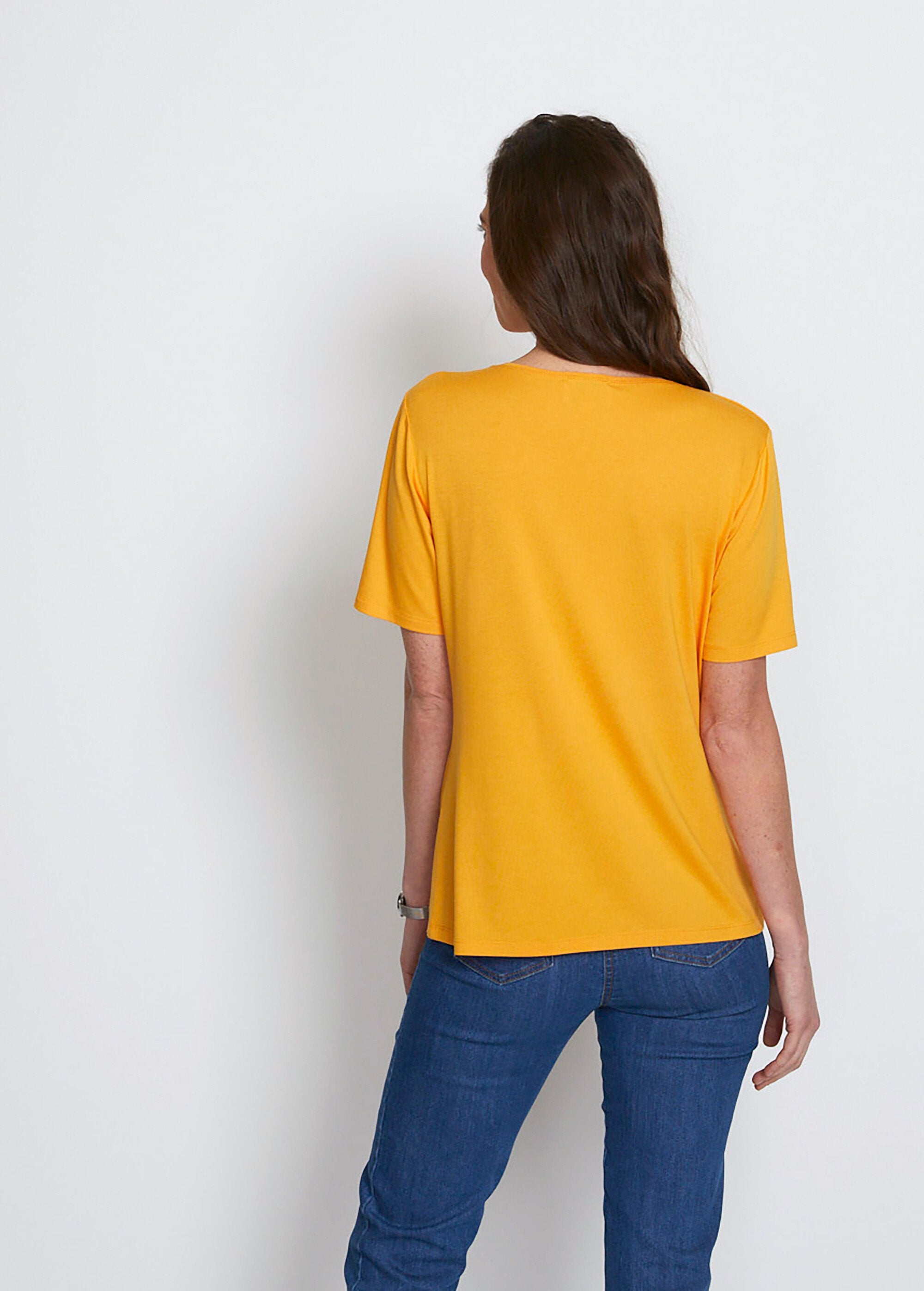 T-shirt_van_jersey_met_strass_Jaune_DO1_slim
