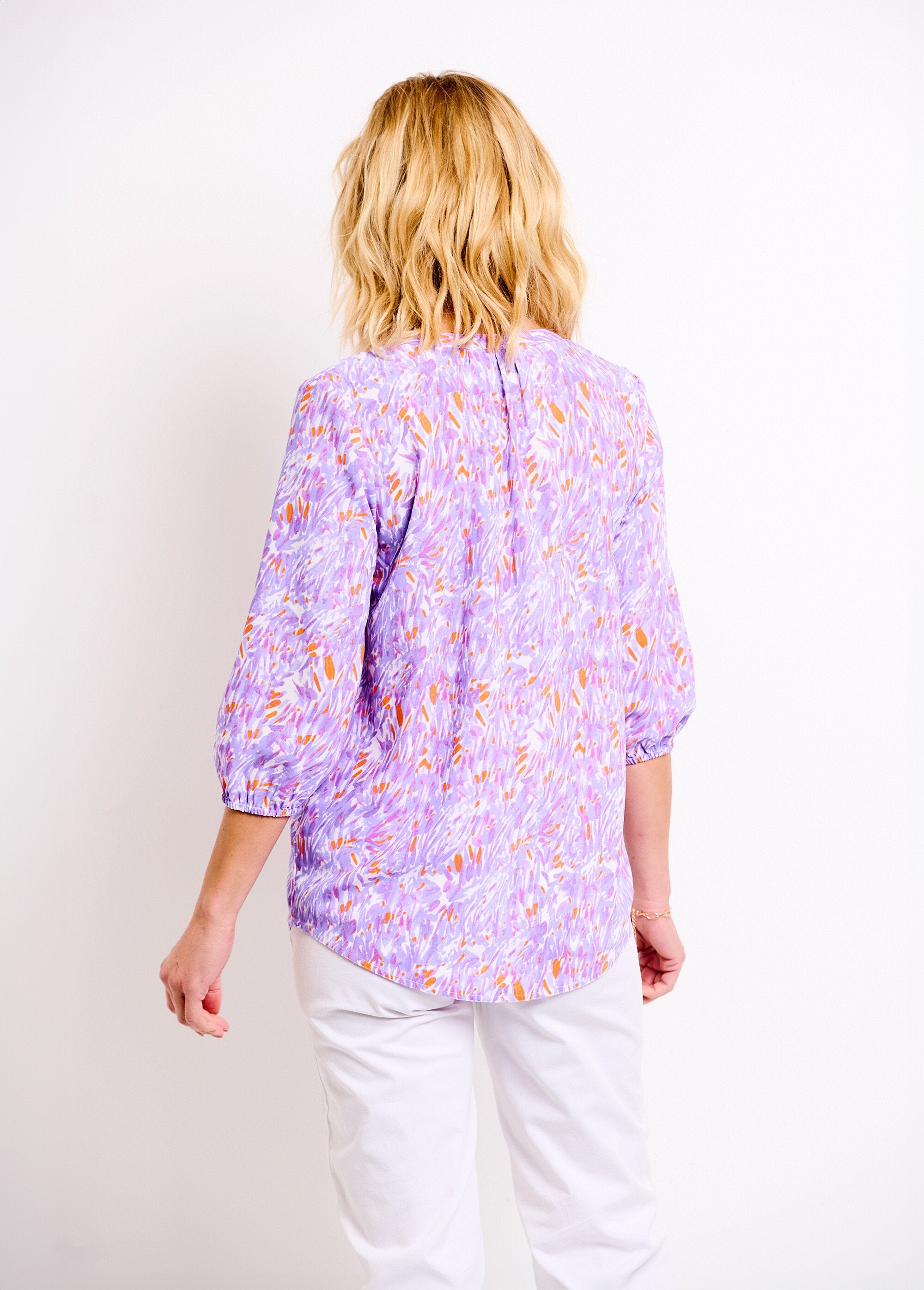 Lange_bedrukte_losvallende_tuniek_met_3/4_mouwen_Imprime_violet_DO1_slim