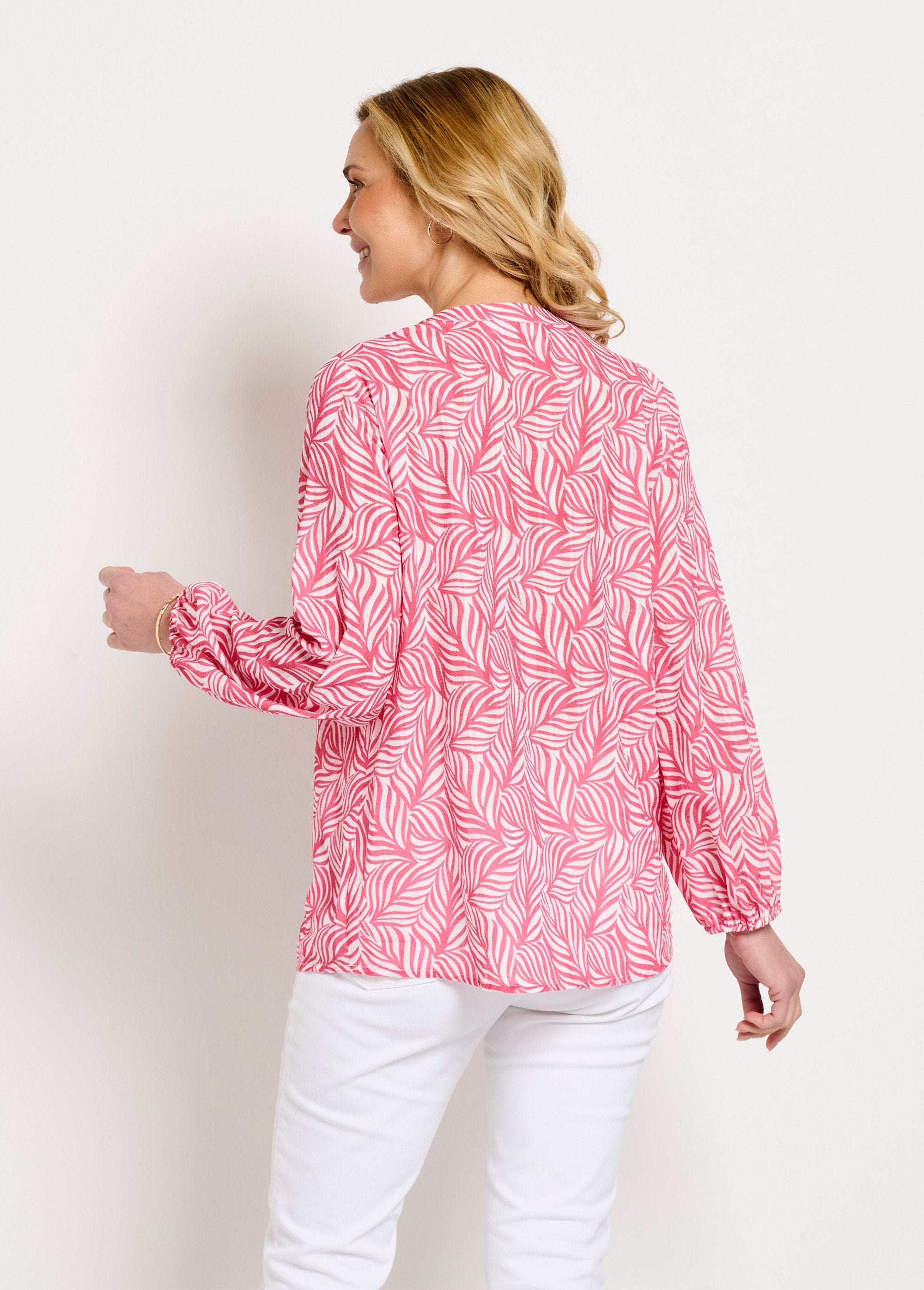 Lange_tuniek_met_knopen,_3/4_mouwen_Rose_et_blanc_DO1_slim