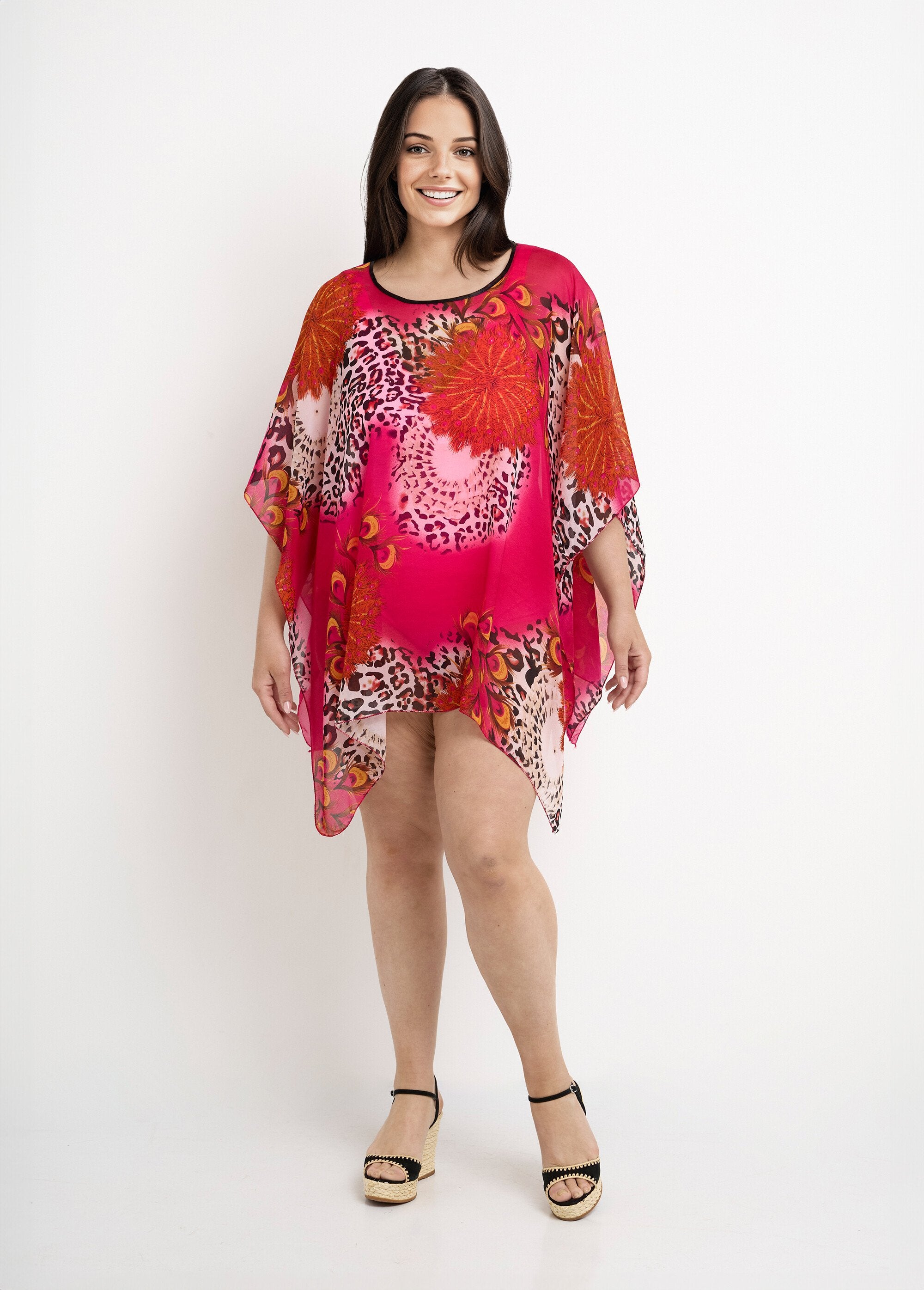 Strandtuniek_van_voile,_dierenprint_Fuchsia_FA1_slim