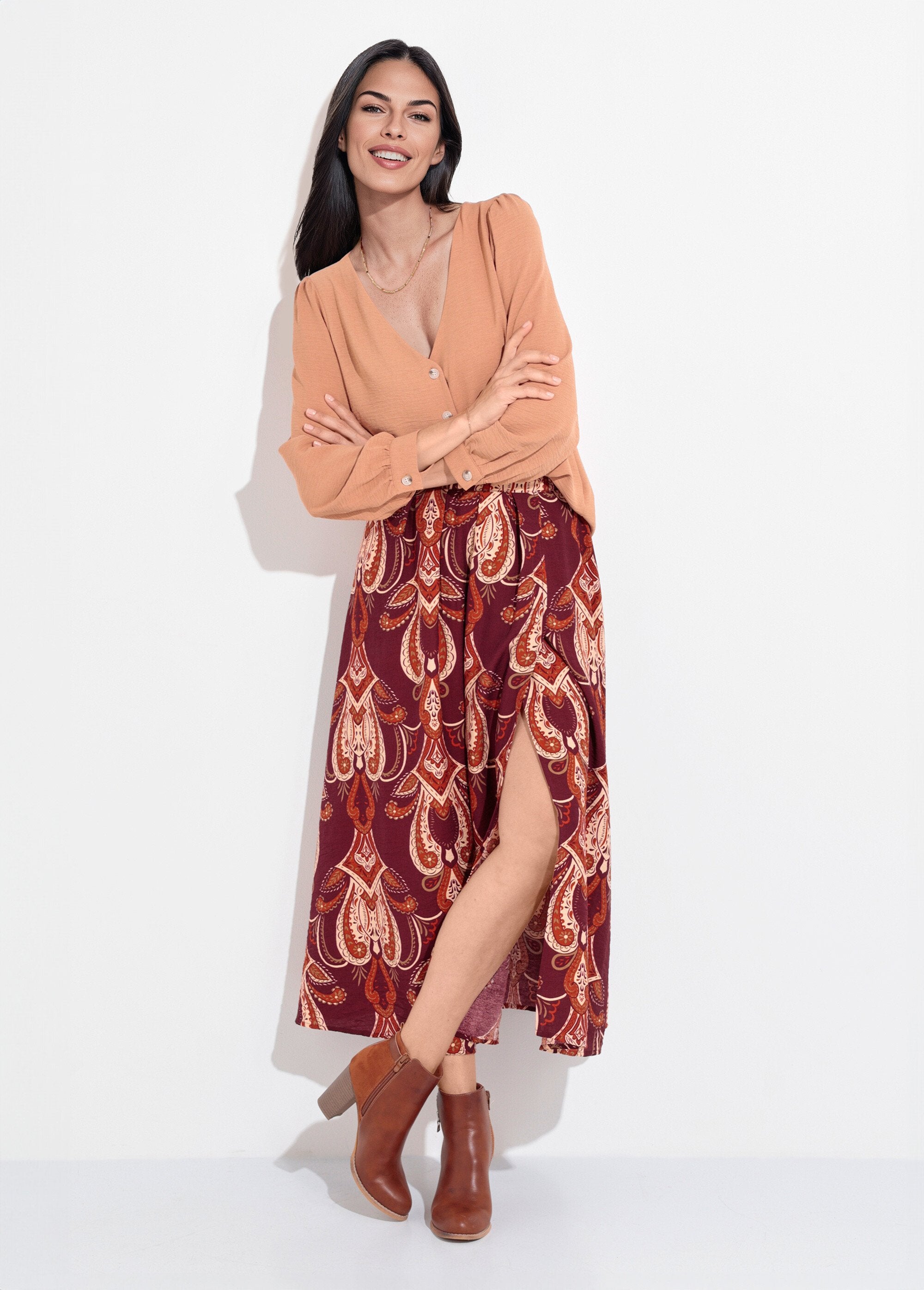 Tuniek_met_V-hals_en_reliëfknoopsluiting_Camel_SF1_slim