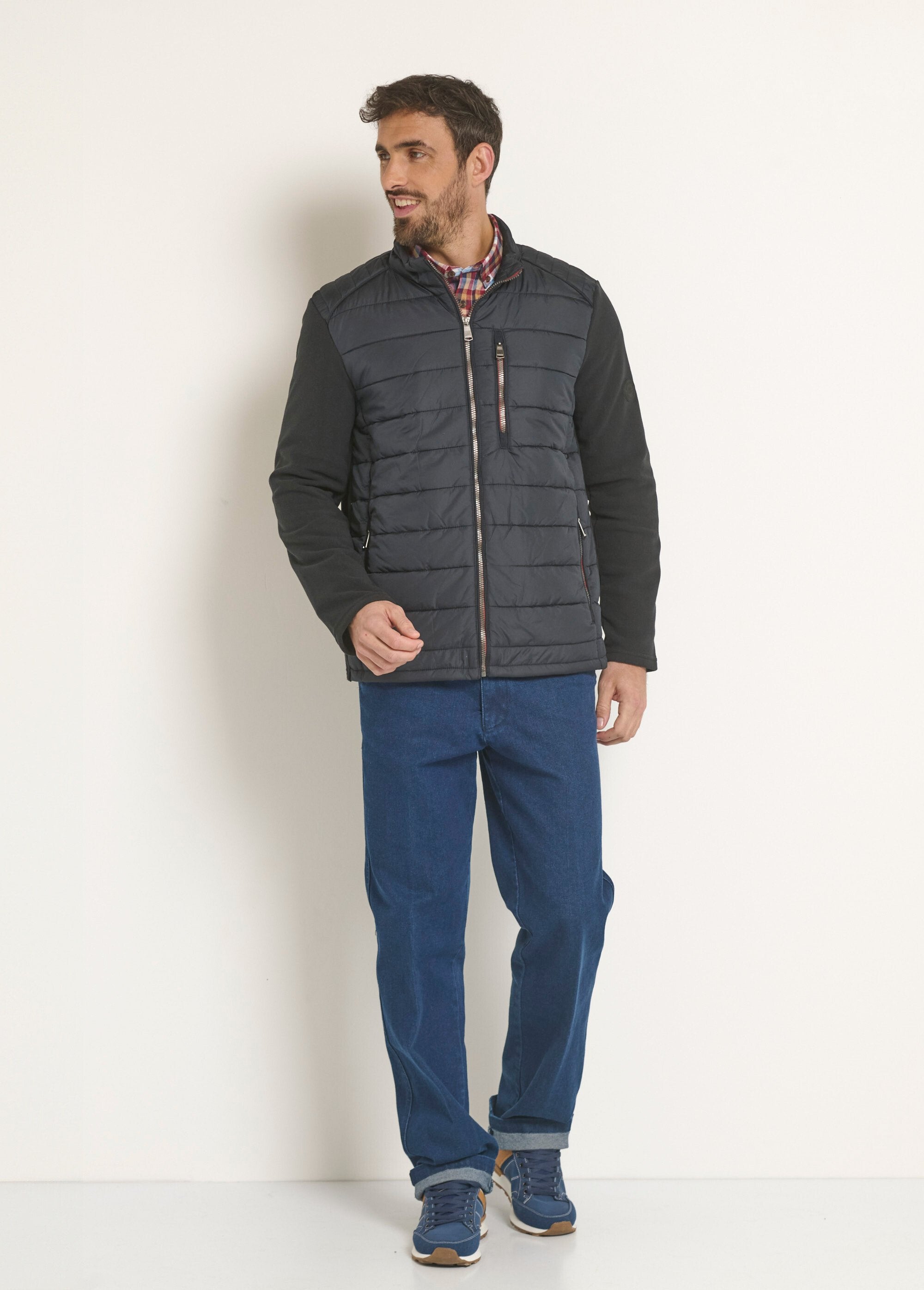 Gewatteerd_jack_met_rits_en_fleece_details_Noir_SF1_slim