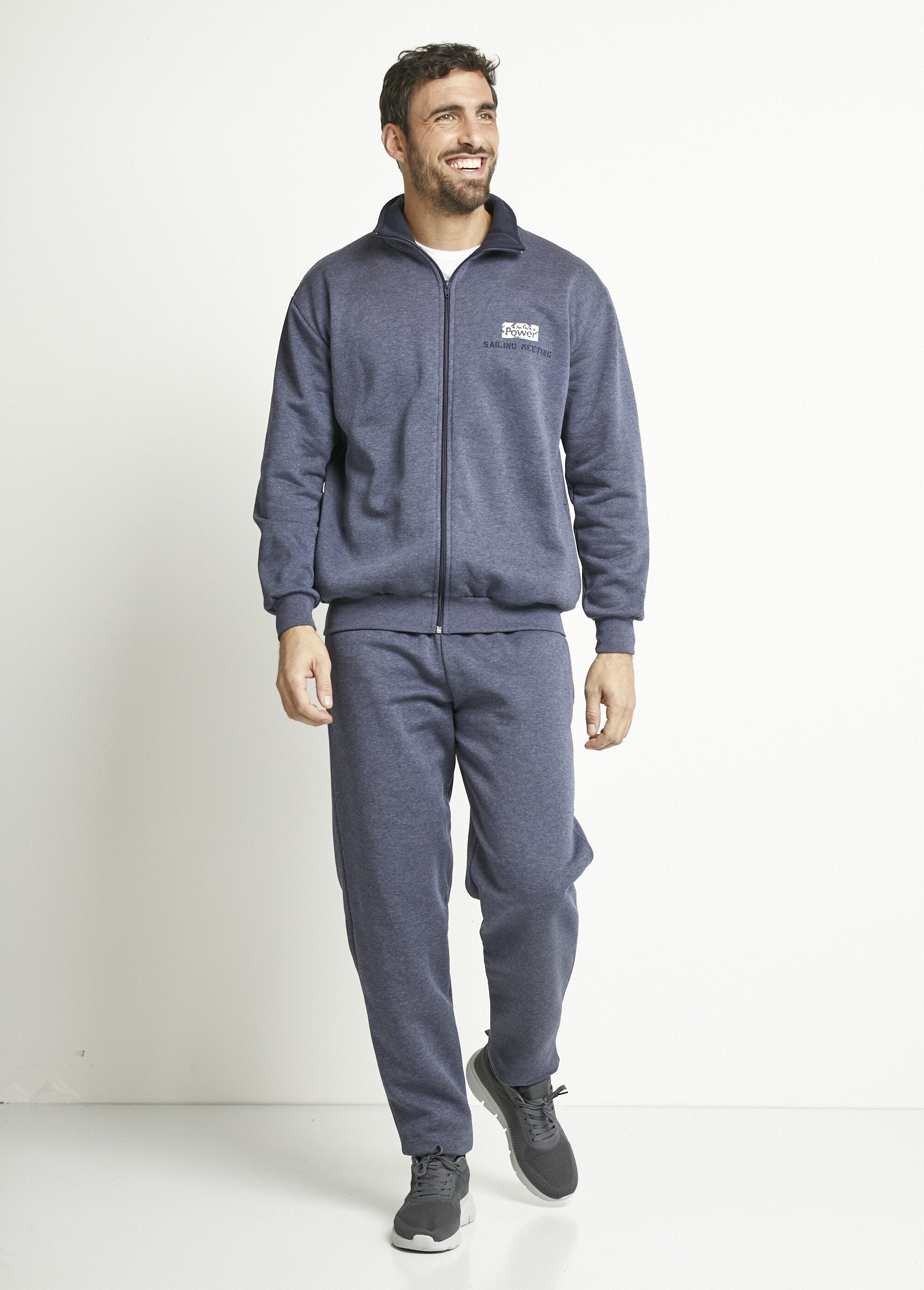 Fleecejack_met_ritssluiting_en_katoenen_opstaande_kraag_Bleu_grise_SF1_slim