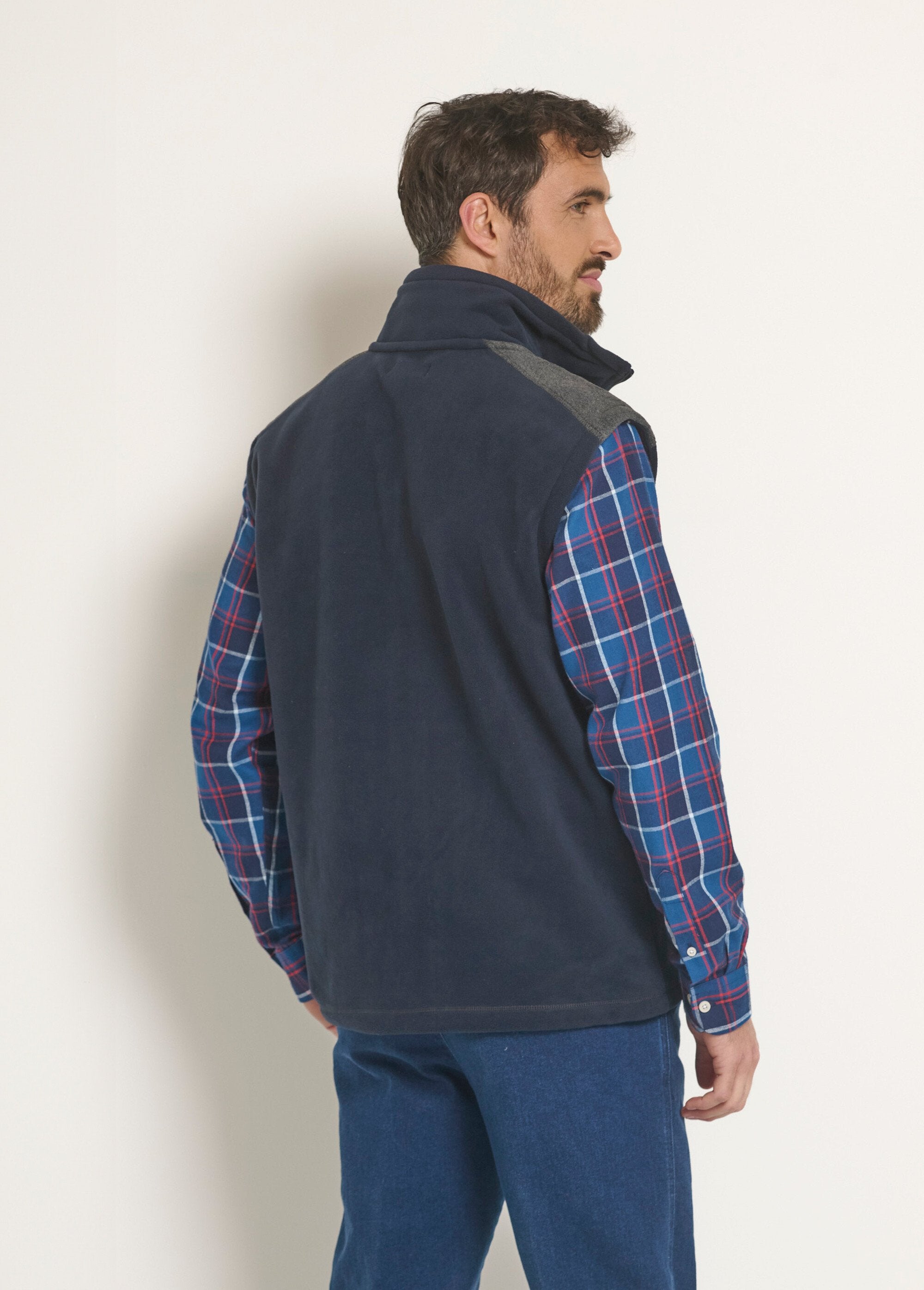 Tweekleurig_mouwloos_fleecejack_Marine_DO1_slim