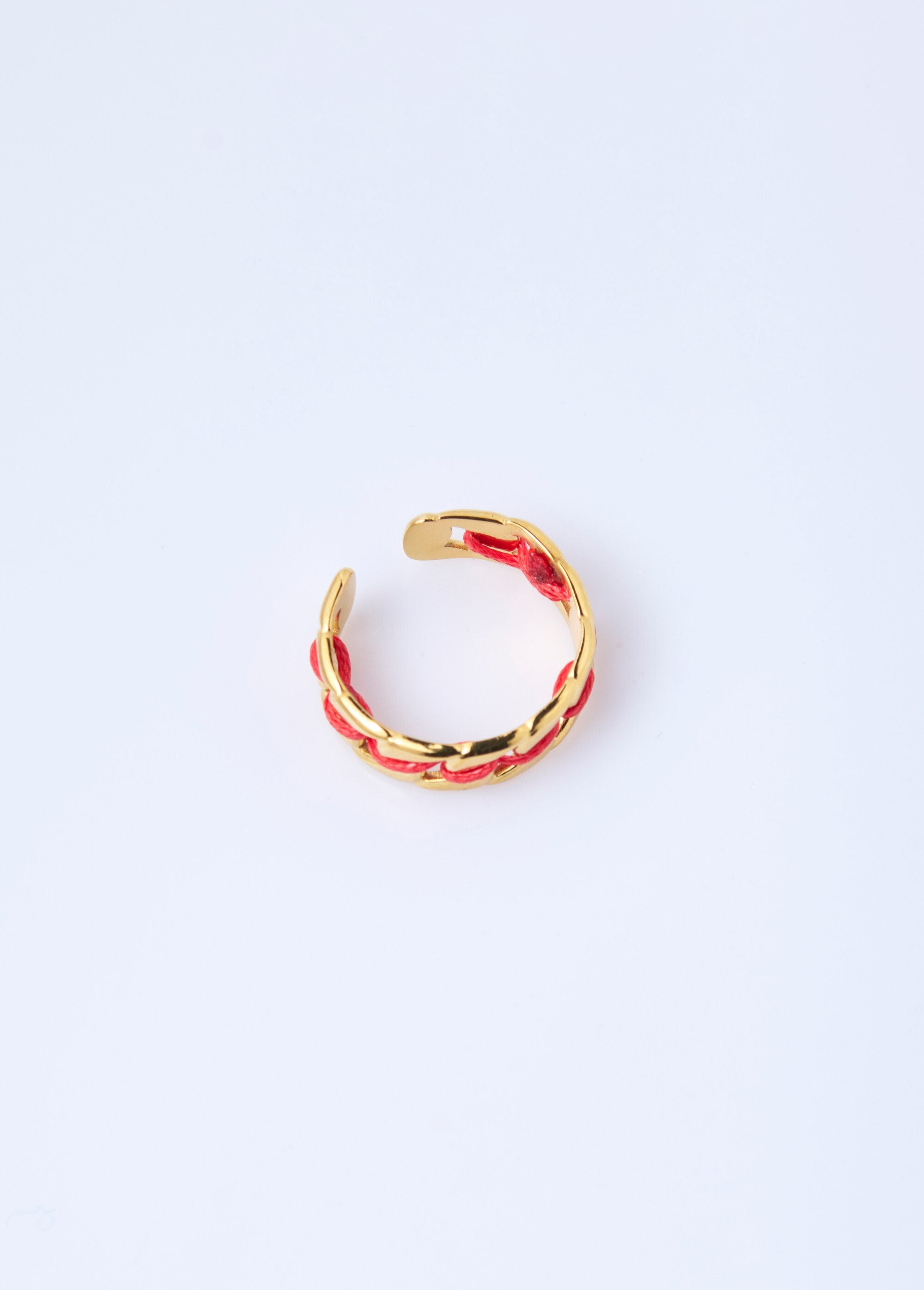 Roestvrijstalen_ring_met_gekleurde_schakel_Dore_et_orange_DE1_slim