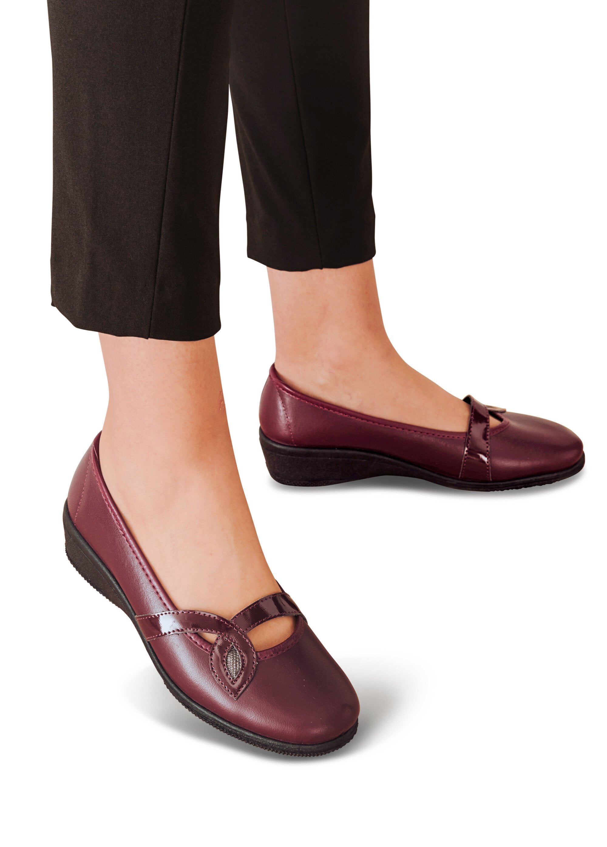 Comfortwijdte_leren_cross-over_ballerina's_Bordeaux_SF1_slim