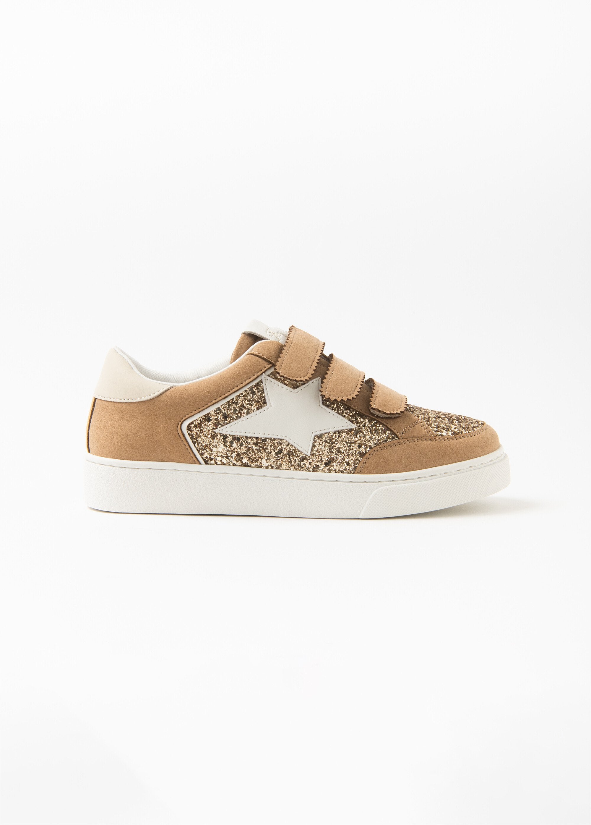 Beige_en_gouden_glitter_sportschoenen_met_klittenband_Camel_DR1_slim