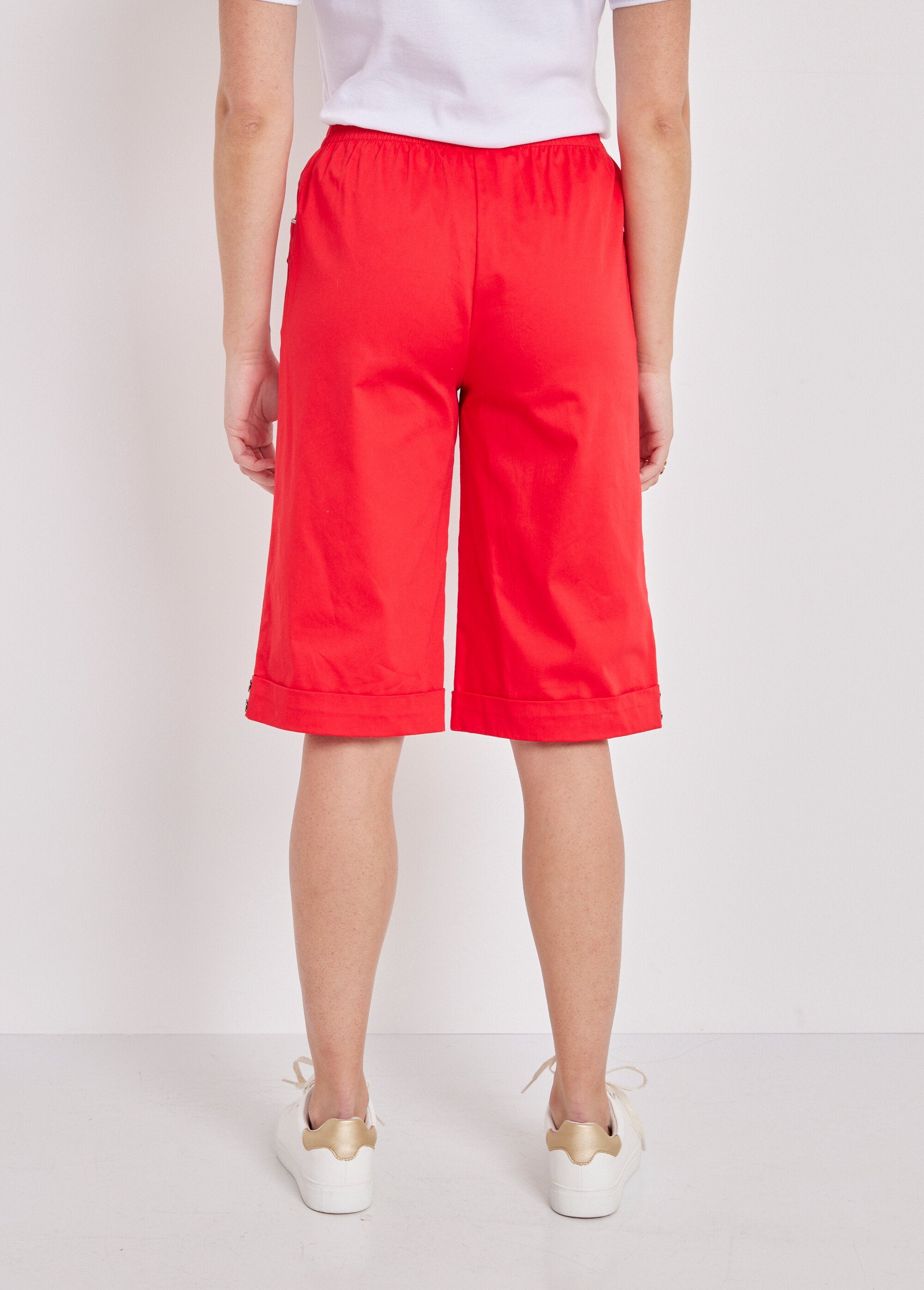 Bermuda_met_semi-elastische_tailleband_ROOD_DO1_slim