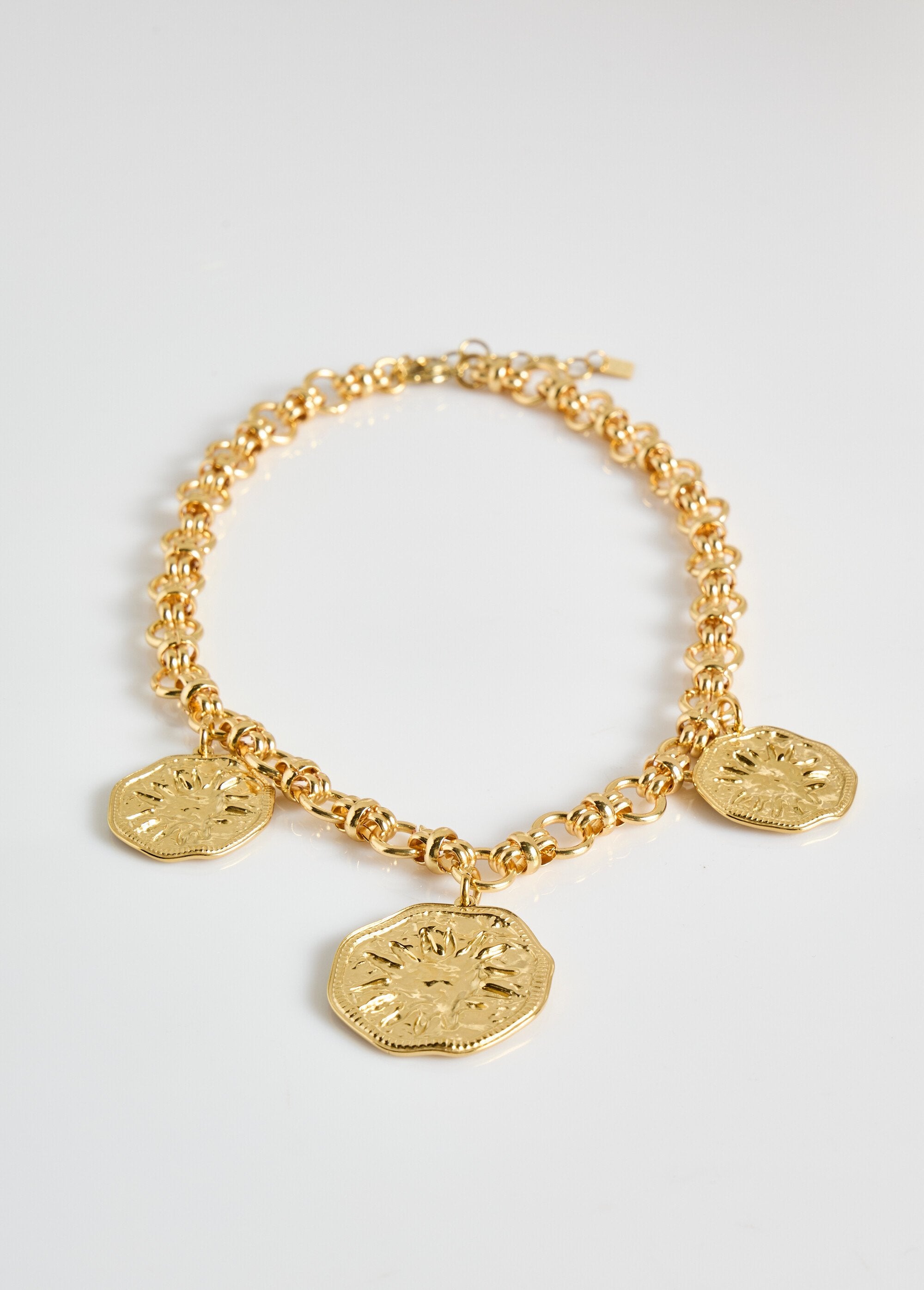 Roestvrij_stalen_afwisselende_mesh_ketting_+_medailles_Dore_DE1_slim