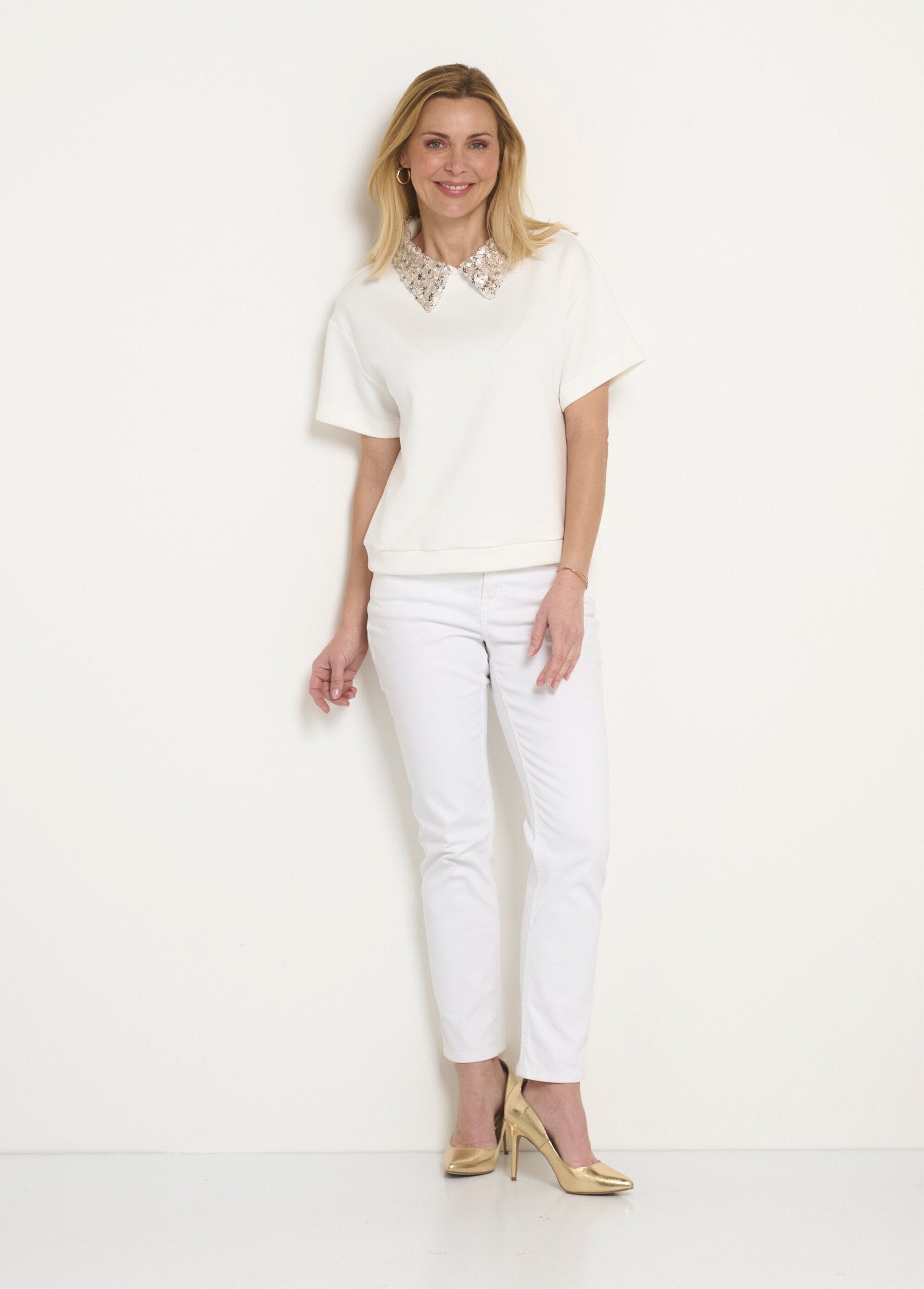 blouse_met_paillettenkraag_en_korte_mouwen_Blanc_SF1_slim