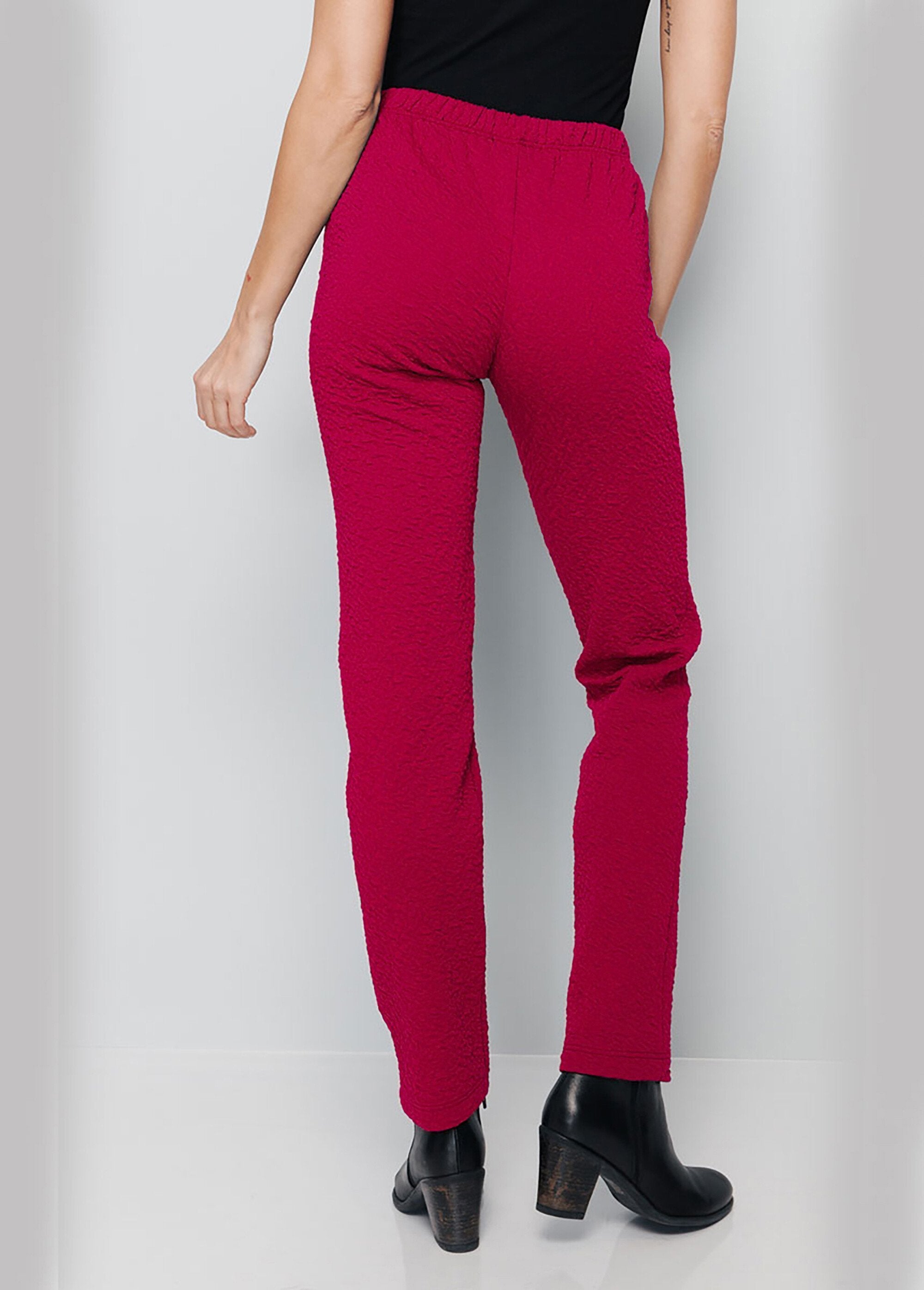 Legging_met_elastische_taille,_effen_of_tweekleurig_Framboos_DO1_slim