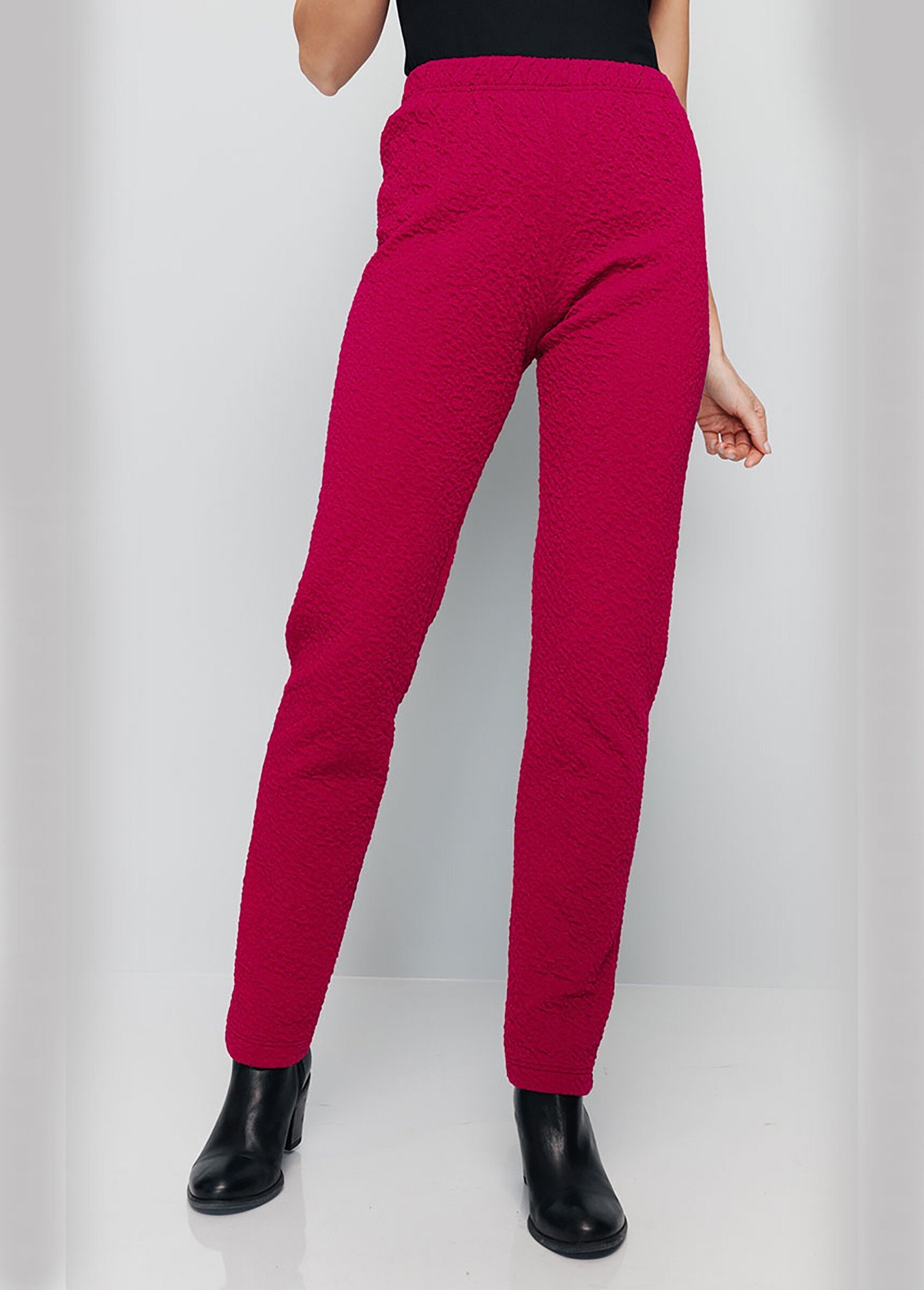 Legging_met_elastische_taille,_effen_of_tweekleurig_Framboos_FA1_slim