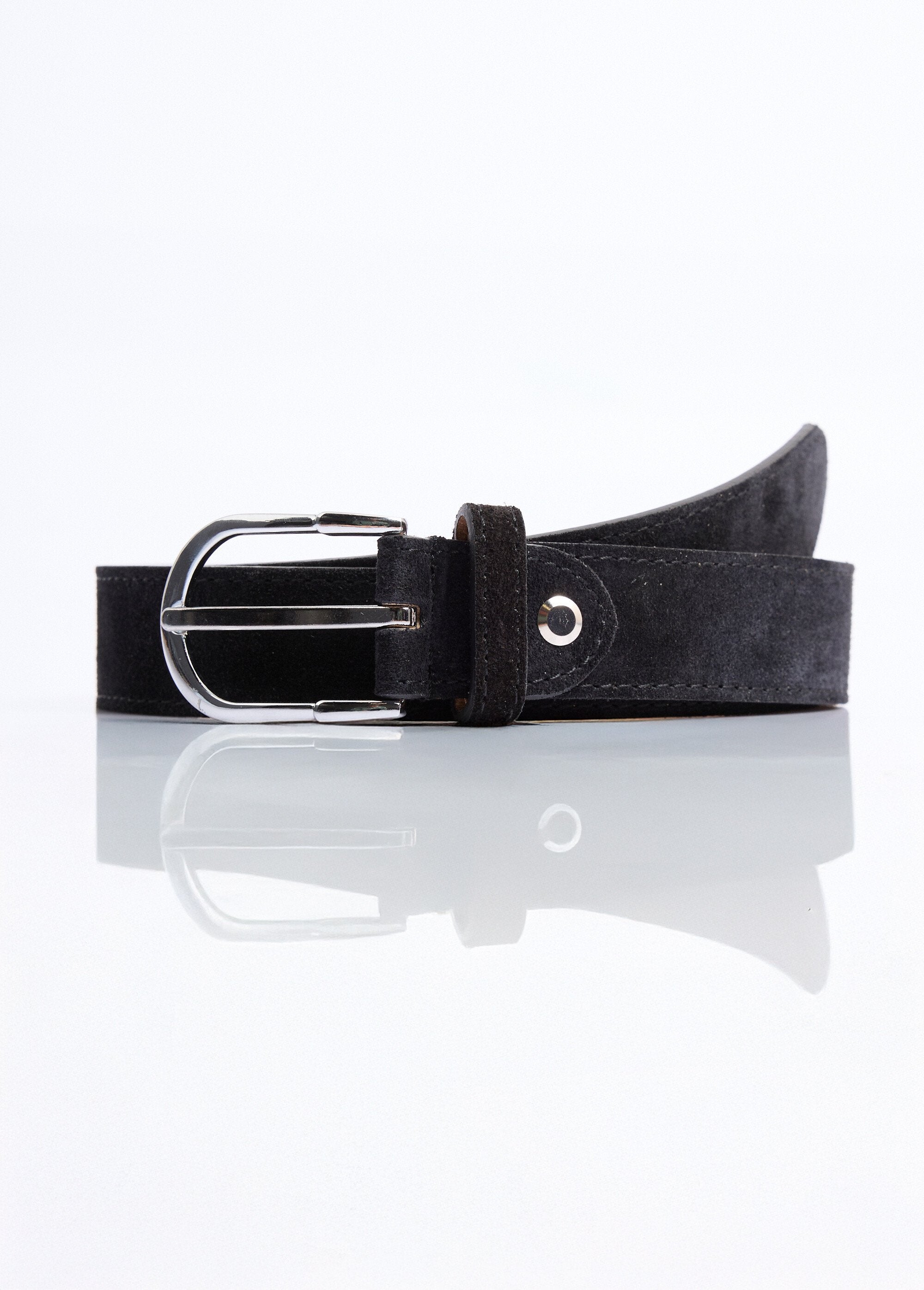 Ceinture_fine_cuir_suédé_boucle_arrondie_Noir_FA1_slim