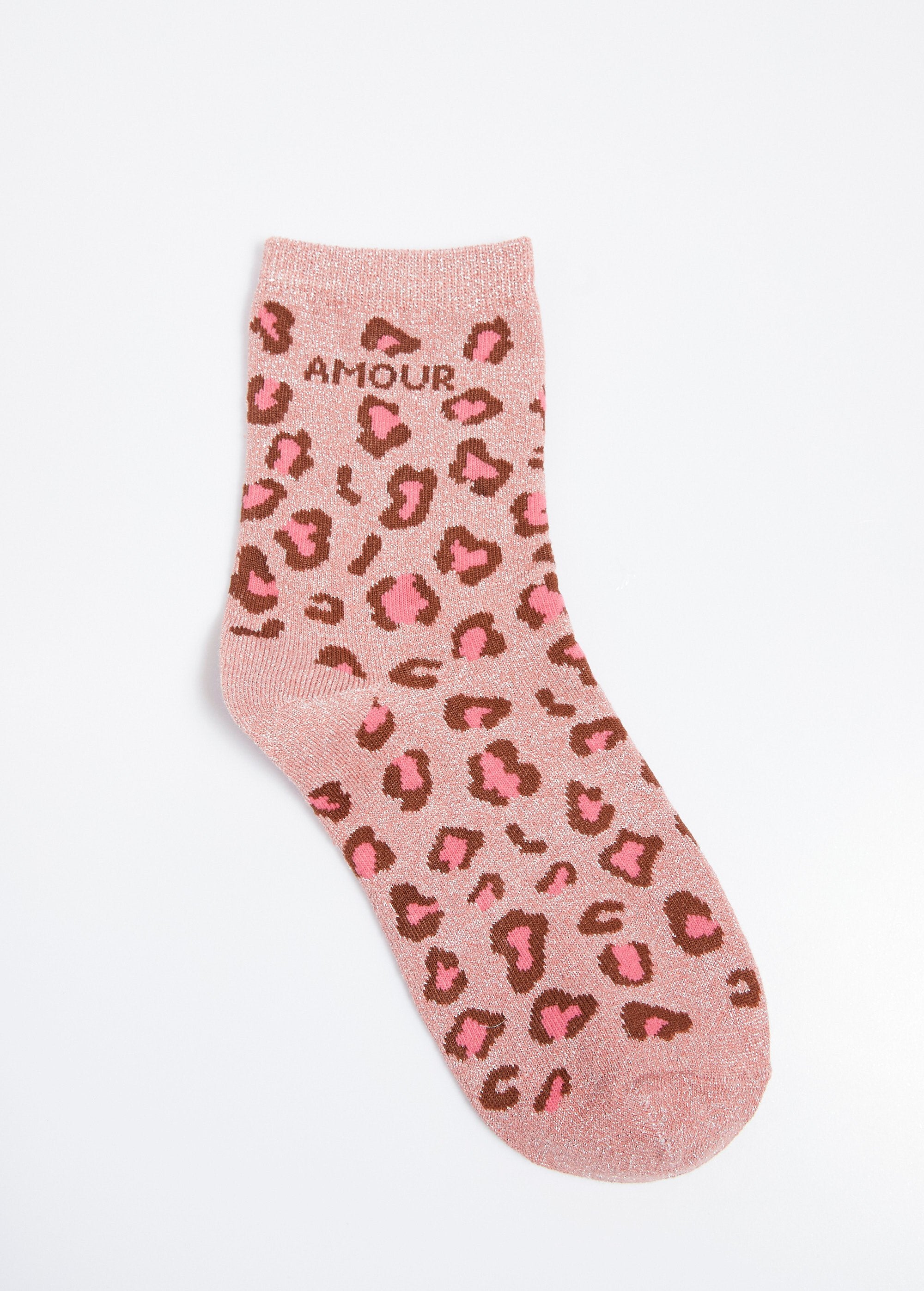 AMOUR_sokken,_metallic_luipaardprint_Rose_DE1_slim
