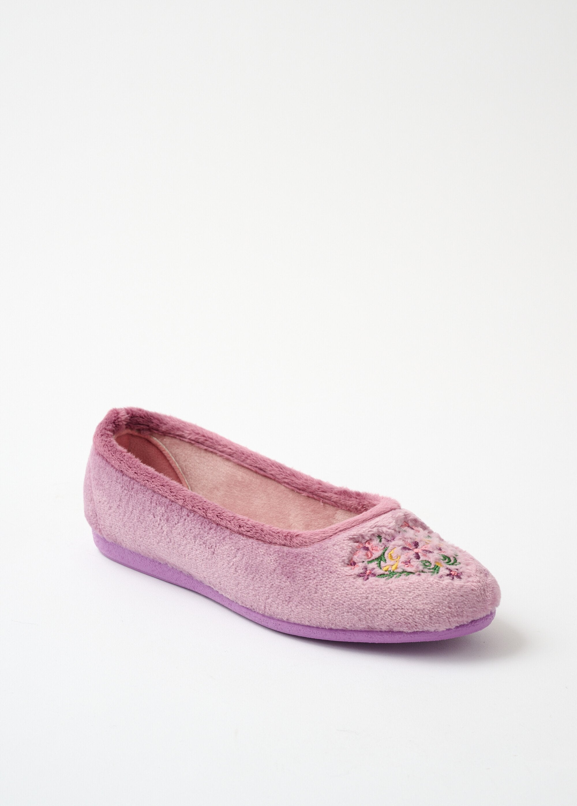 Ballerina_pantoffels_pluche_comfort_wijdte_Rose_FA1_slim