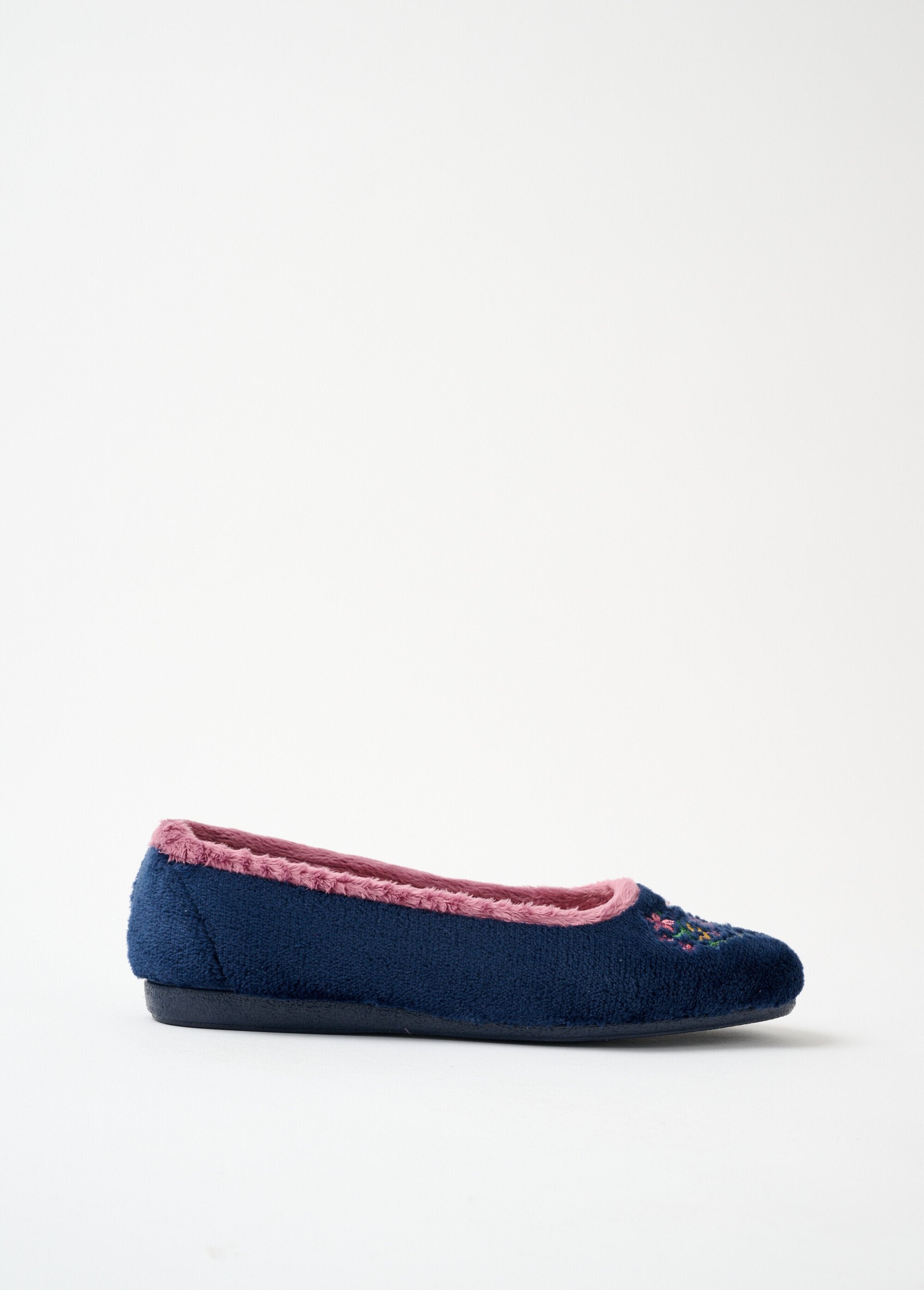 Ballerina_pantoffels_pluche_comfort_wijdte_Marine_DR1_slim