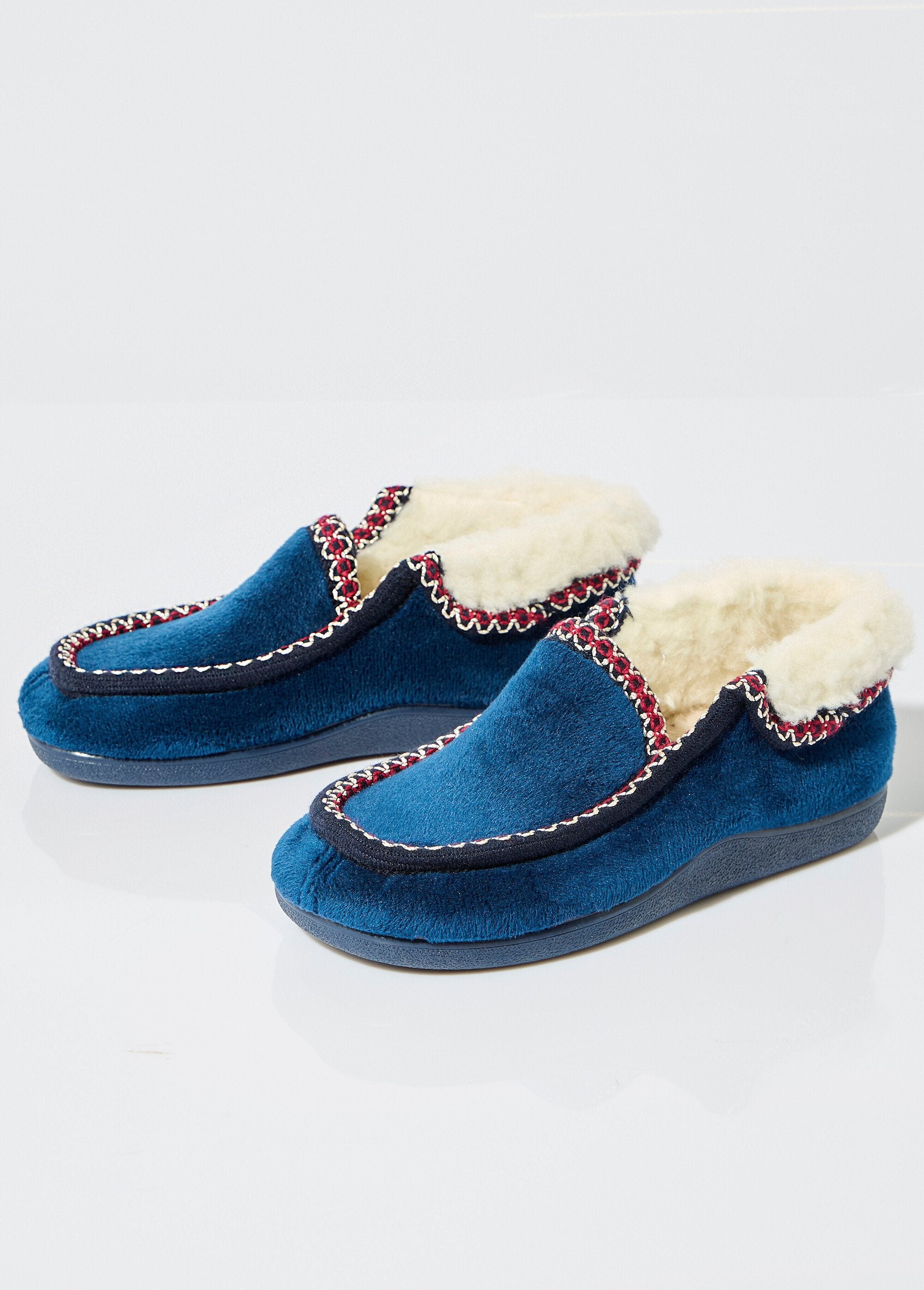 Chaussons_montants_largeur_confort_fourrés_chaud_Marine_DE1_slim