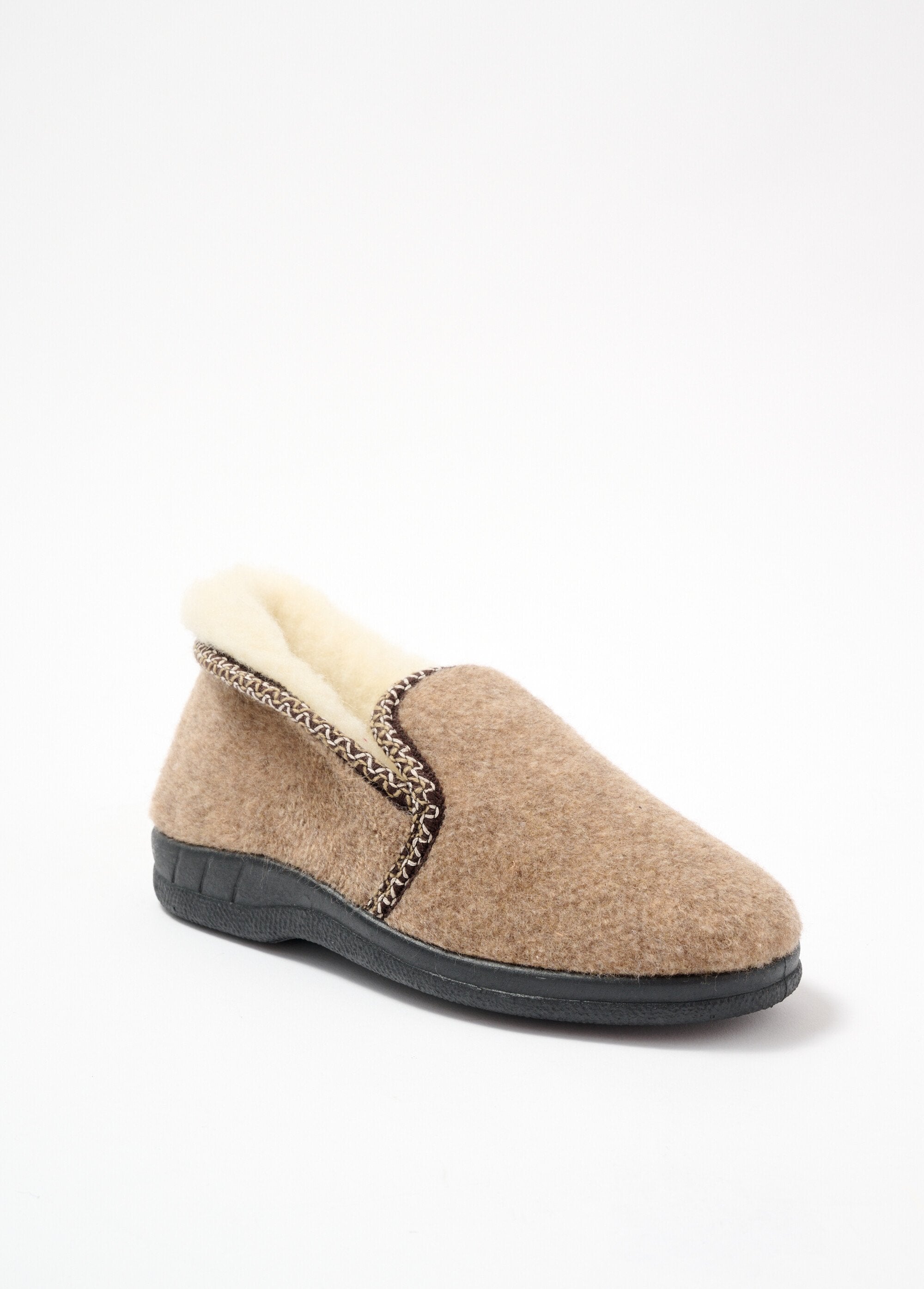 Gemengde_wol_gevulde_pantoffels_comfort_breedte_Camel_FA1_slim