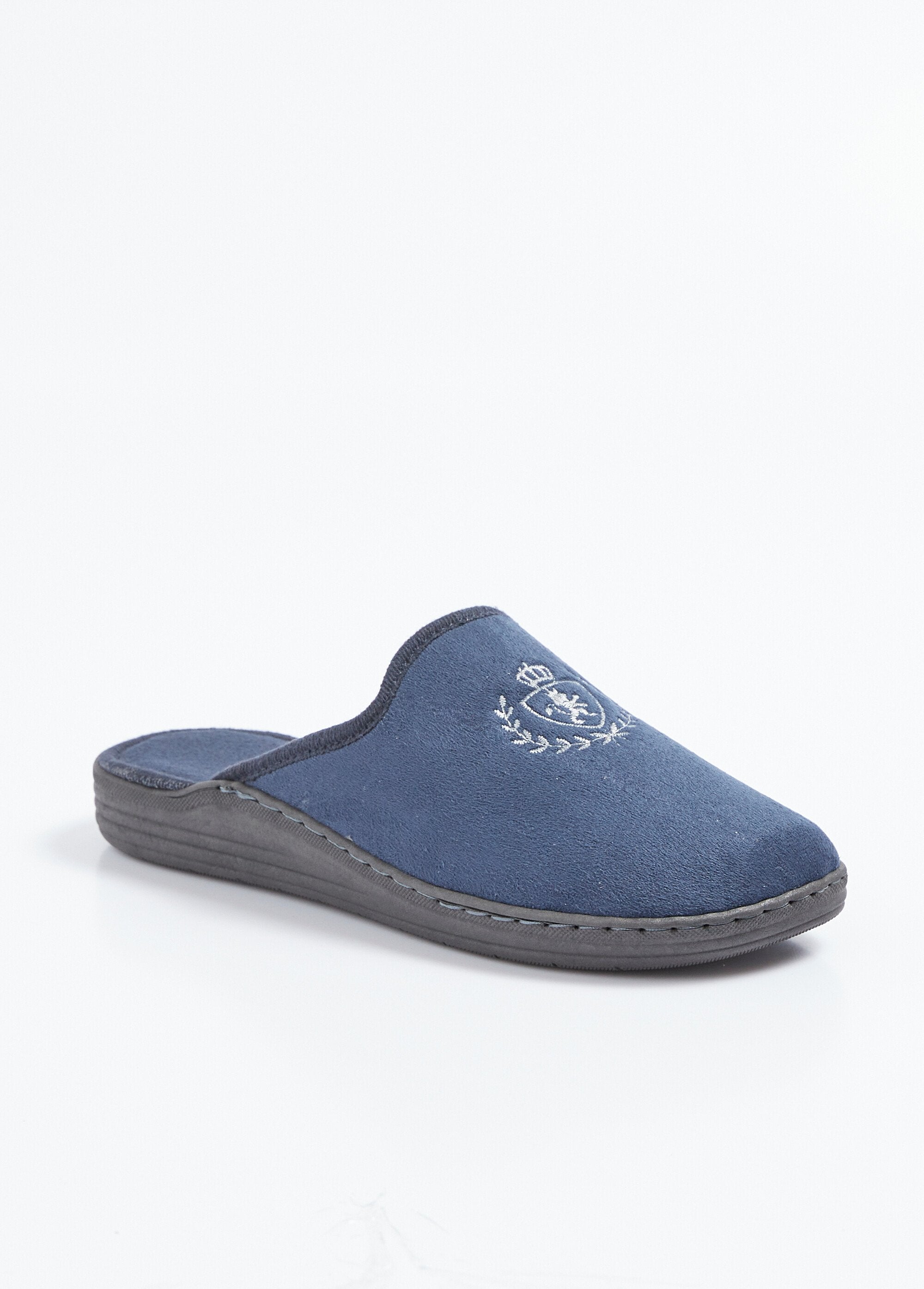 Slippers_comfort_breedte_fluweelzacht_geborduurd_textiel_Marine_FA1_slim